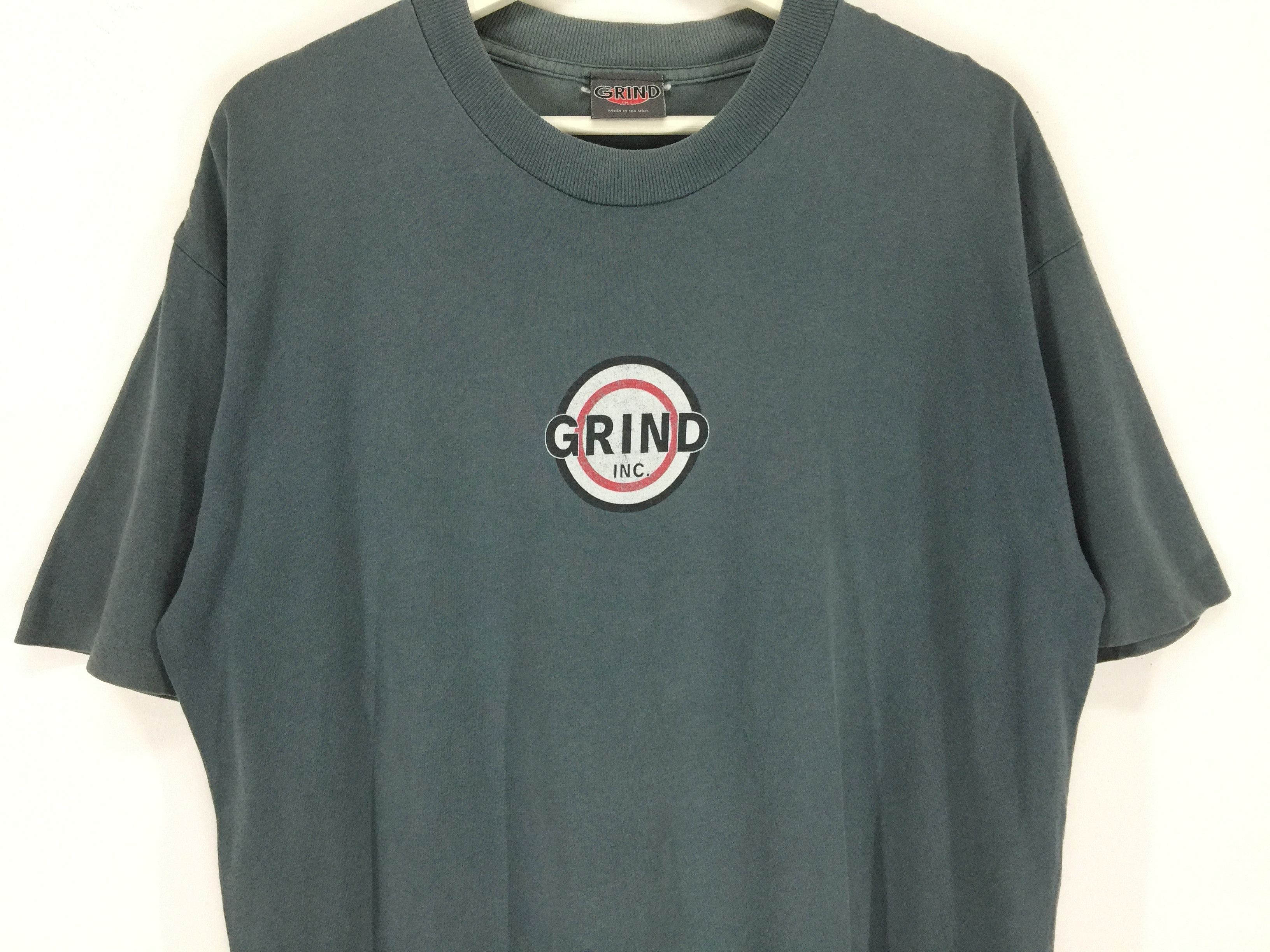 Rap Tees × Vintage Grind inc vtg 90s distressed shirt/thrash burnout/skate Size US L / EU 52-54 / 3 - 3 Thumbnail