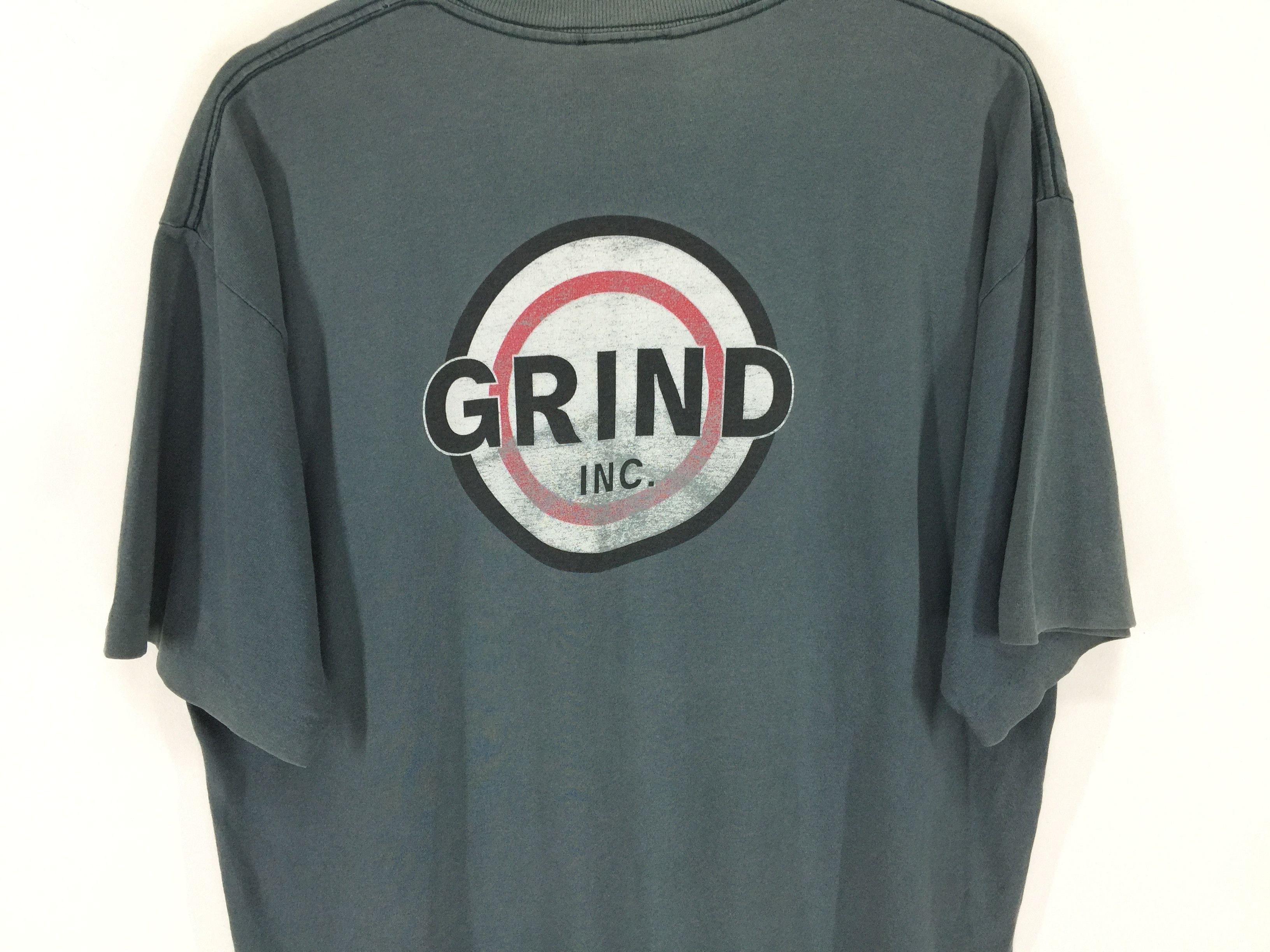 Rap Tees × Vintage Grind inc vtg 90s distressed shirt/thrash burnout/skate Size US L / EU 52-54 / 3 - 5 Thumbnail