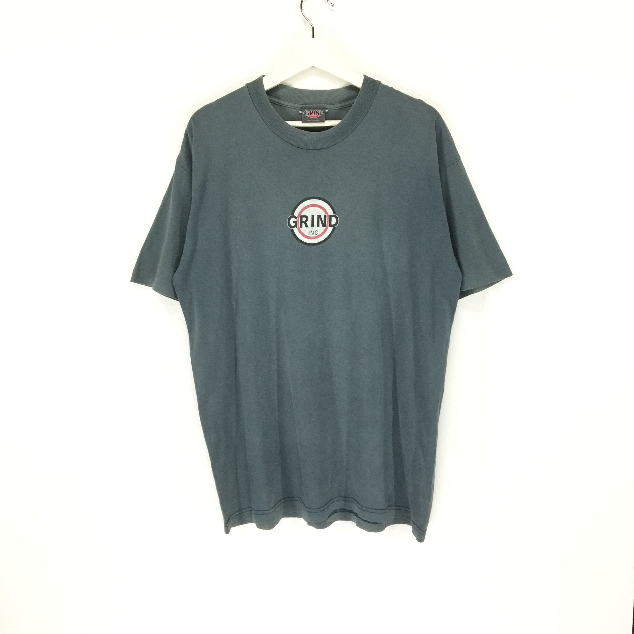 Rap Tees × Vintage Grind inc vtg 90s distressed shirt/thrash burnout/skate Size US L / EU 52-54 / 3 - 2 Thumbnail