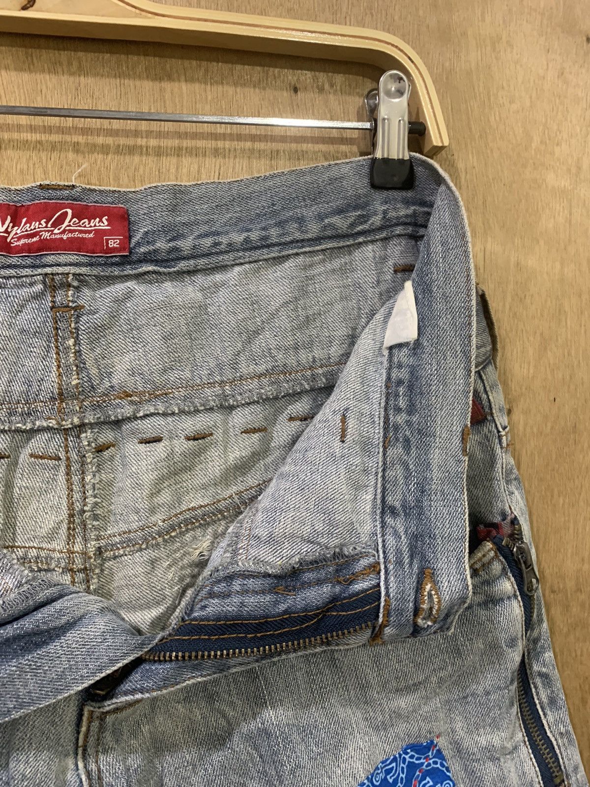Japanese Brand × Seditionaries NYLAUS Patchwork Boro Sashiko Double Waist Denim Short Pant Size US 32 / EU 48 - 17 Thumbnail