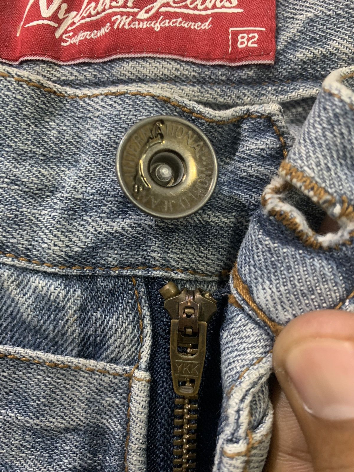 Japanese Brand × Seditionaries NYLAUS Patchwork Boro Sashiko Double Waist Denim Short Pant Size US 32 / EU 48 - 10 Thumbnail