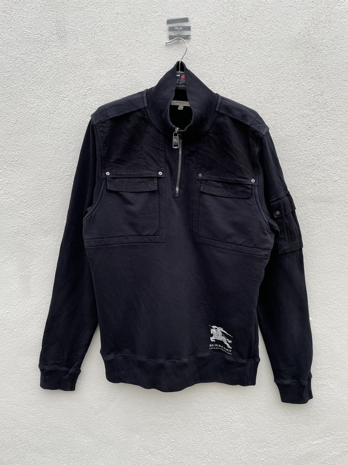 Burberry Burberry London 1/4 Zip Pullover Sweater Logo Size US L / EU 52-54 / 3 - 1 Thumbnail