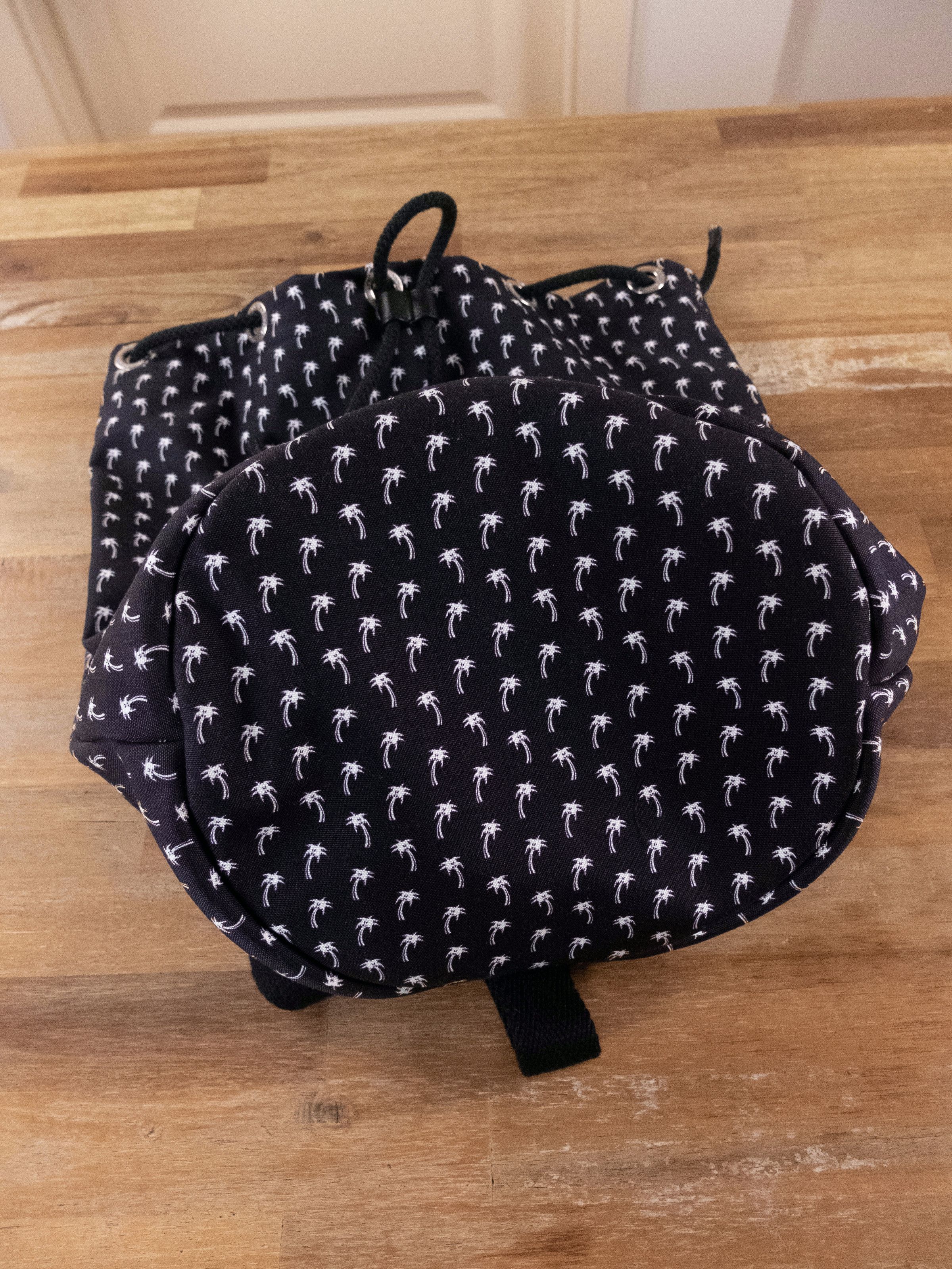 Saint Laurent Paris SAINT LAURENT City Sailor black canvas palm print backpack q Size ONE SIZE - 8 Thumbnail