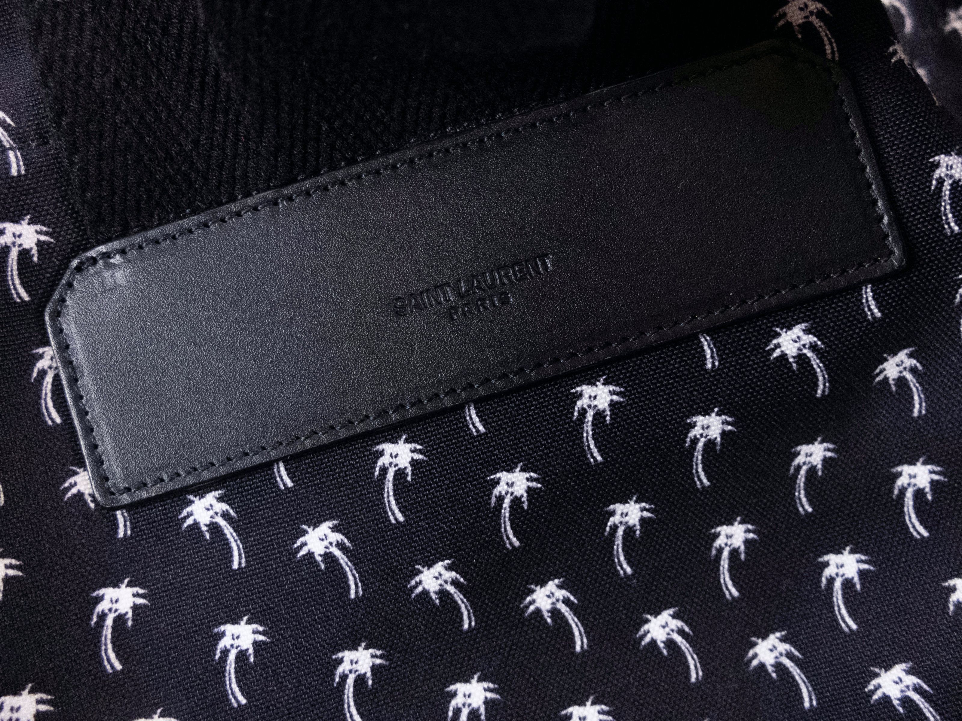 Saint Laurent Paris SAINT LAURENT City Sailor black canvas palm print backpack q Size ONE SIZE - 10 Thumbnail