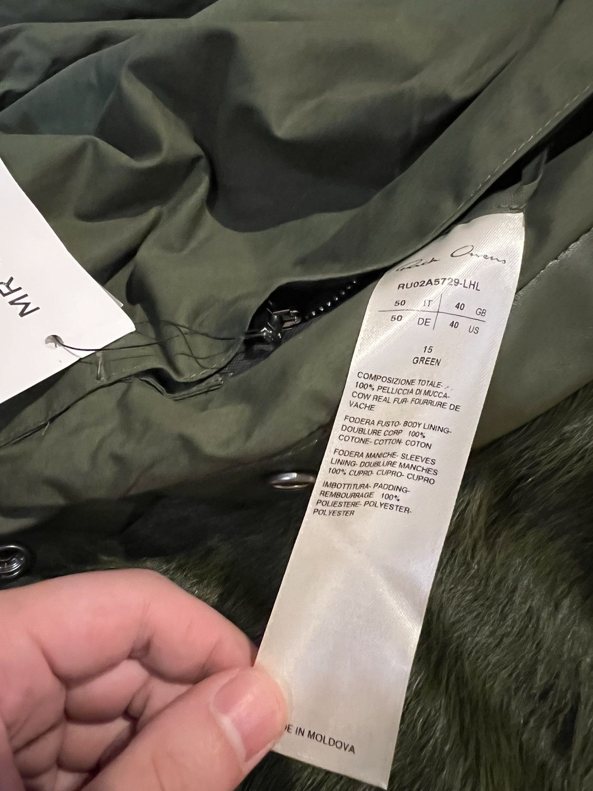 Rick Owens RICK OWENS GREEN FUR “GRINCH” JACKET Size US M / EU 48-50 / 2 - 10 Thumbnail