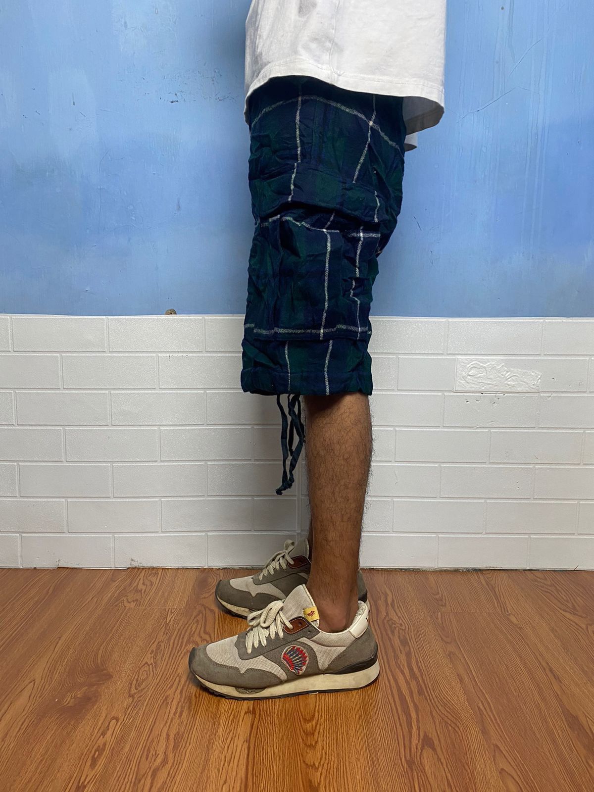 General Research 1997 General Research Plaid Wool Utilty Cargo Short Size US 29 - 2 Thumbnail
