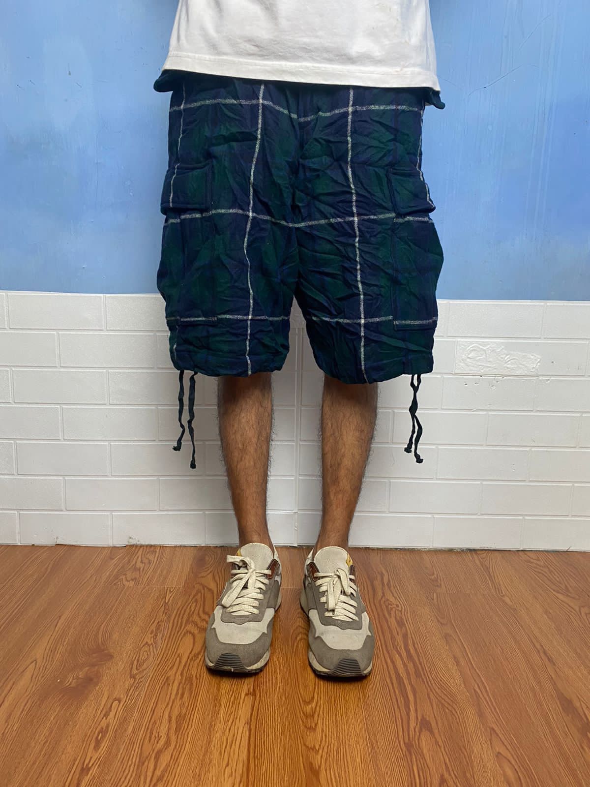 General Research 1997 General Research Plaid Wool Utilty Cargo Short Size US 29 - 1 Thumbnail