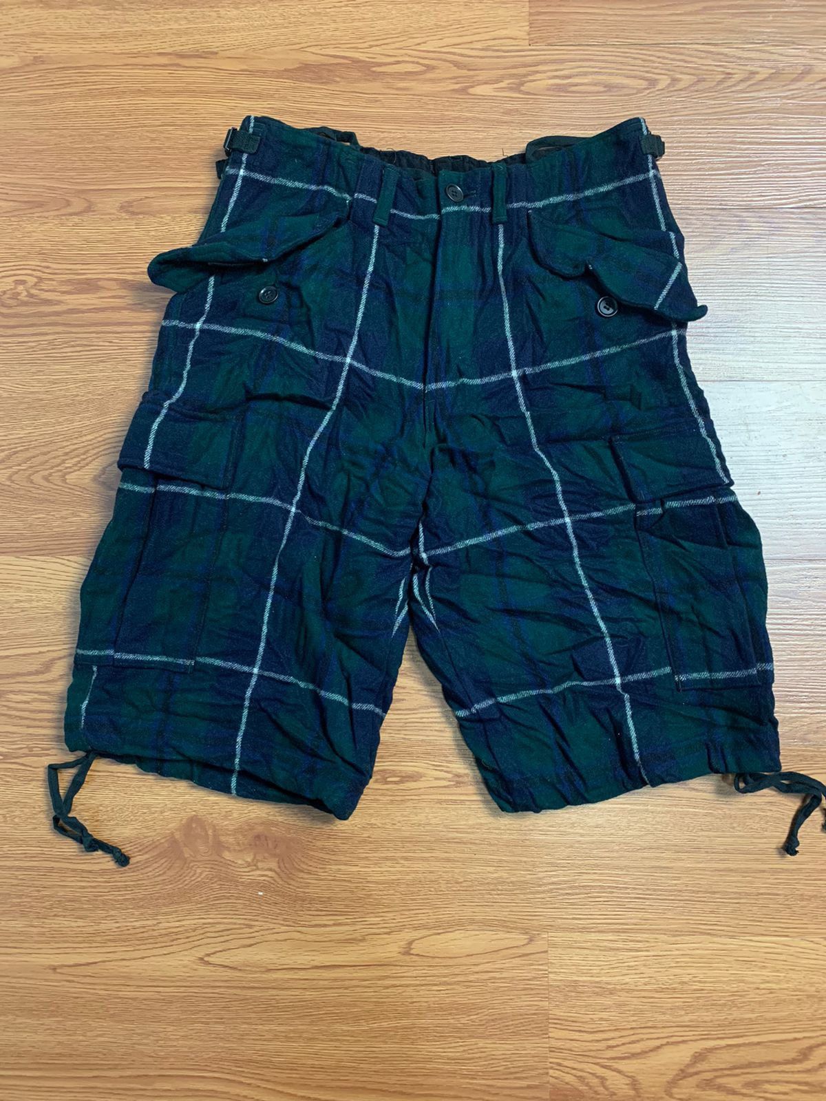 General Research 1997 General Research Plaid Wool Utilty Cargo Short Size US 29 - 3 Thumbnail