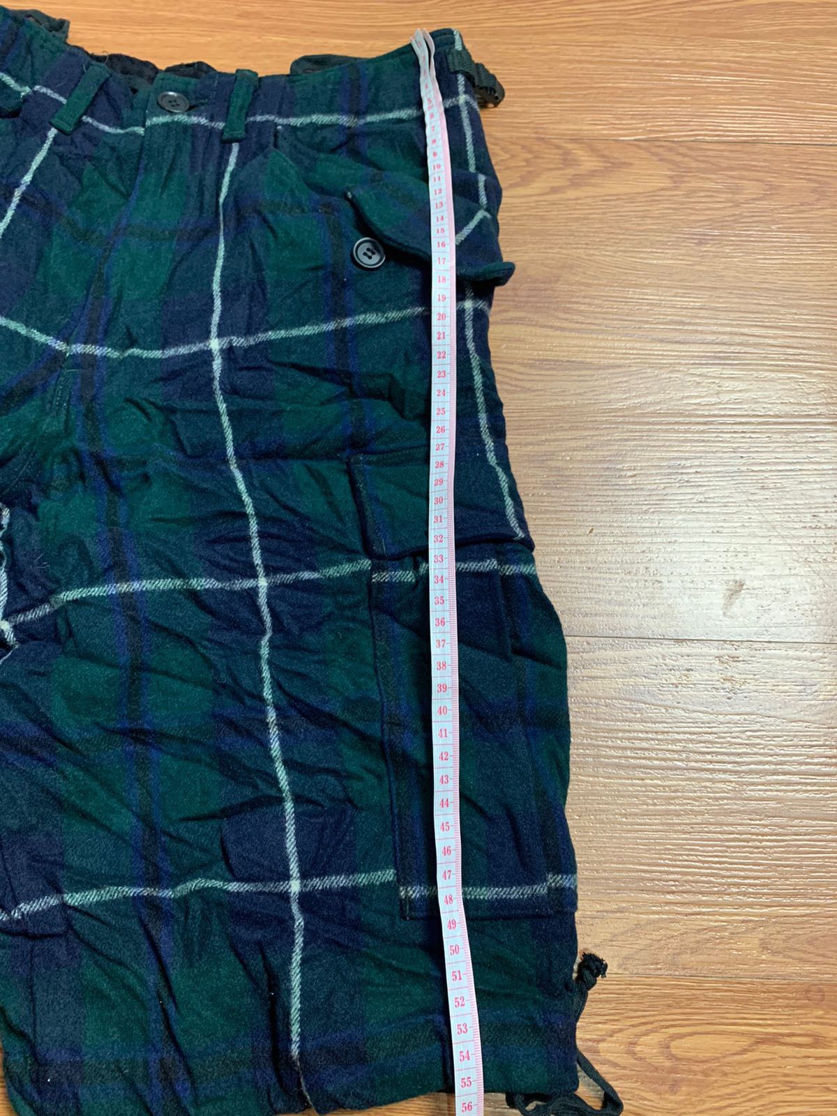General Research 1997 General Research Plaid Wool Utilty Cargo Short Size US 29 - 20 Thumbnail