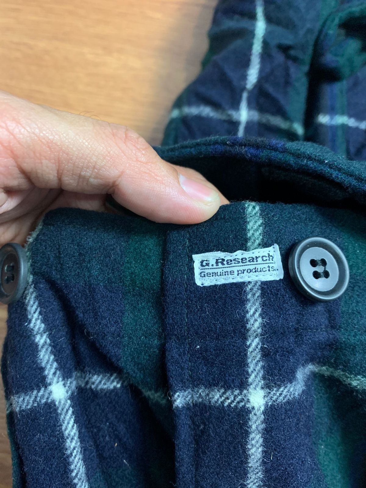 General Research 1997 General Research Plaid Wool Utilty Cargo Short Size US 29 - 8 Thumbnail
