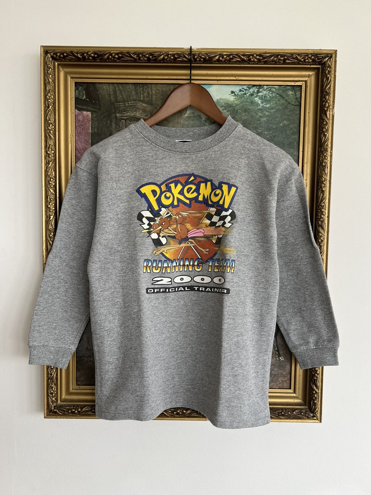 Pokemon Vintage 2000 Pokemon Running Team Gray Sweatshirts Size S / US 4 / IT 40 - 1 Thumbnail