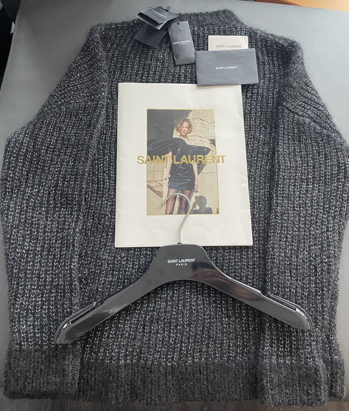 Hedi Slimane × Saint Laurent Paris × Yves Saint Laurent Rare Super Runway Limited Edition $1,400 Value Lurex Sweater Size US L / EU 52-54 / 3 - 2 Thumbnail