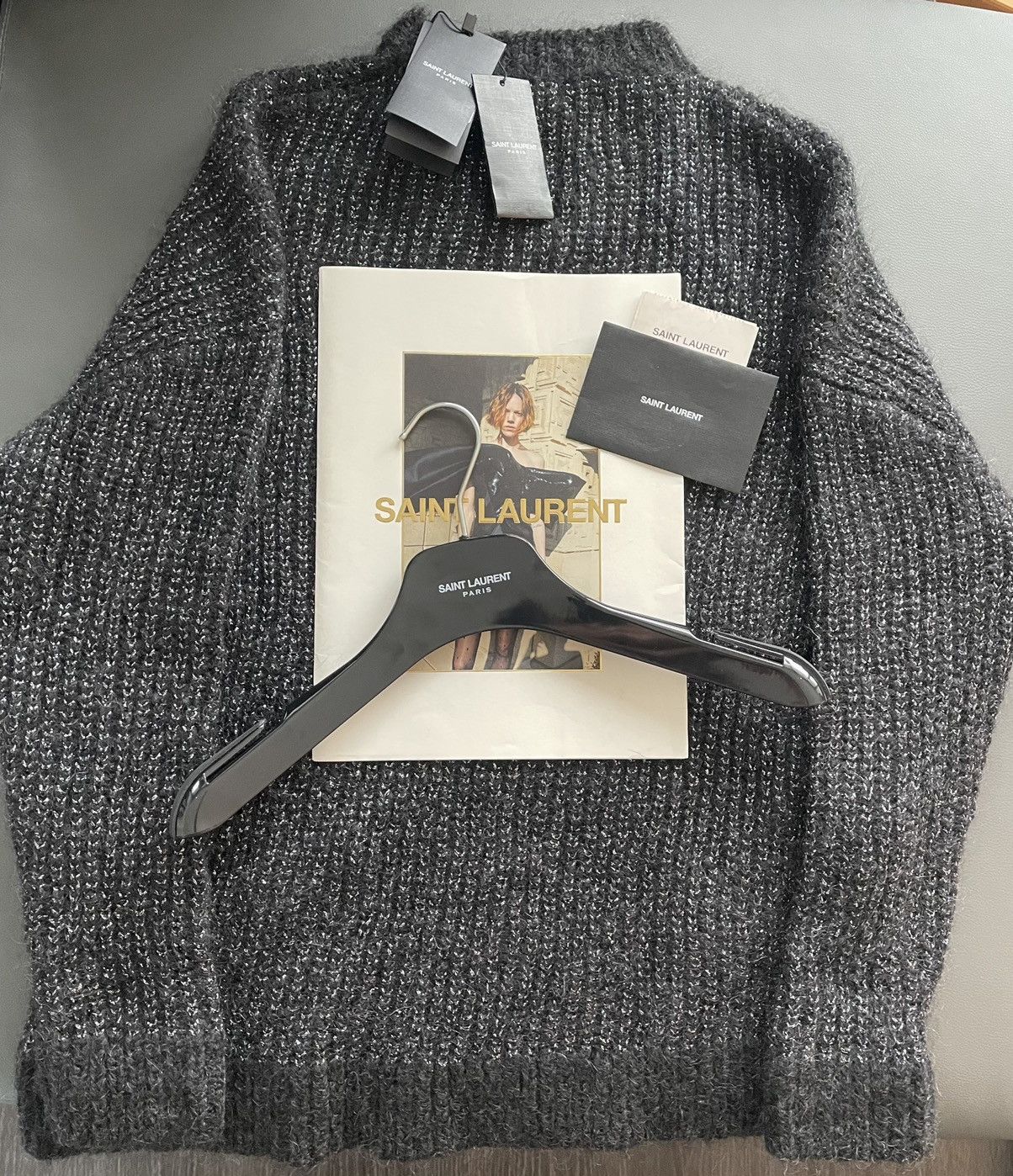 Hedi Slimane × Saint Laurent Paris × Yves Saint Laurent Rare Super Runway Limited Edition $1,400 Value Lurex Sweater Size US L / EU 52-54 / 3 - 15 Thumbnail