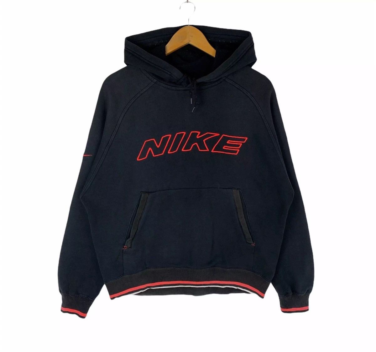 Nike Vintage 90s Nike Hoodie Pullover Sweatshirt Size US M / EU 48-50 / 2 - 1 Thumbnail