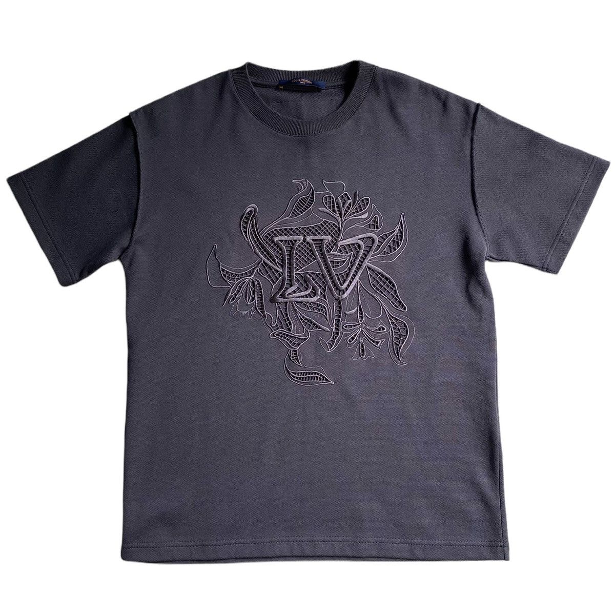 Louis Vuitton SS20 Embroidered Oversize T Shirt Fit S/M Size US XS / EU 42 / 0 - 1 Thumbnail