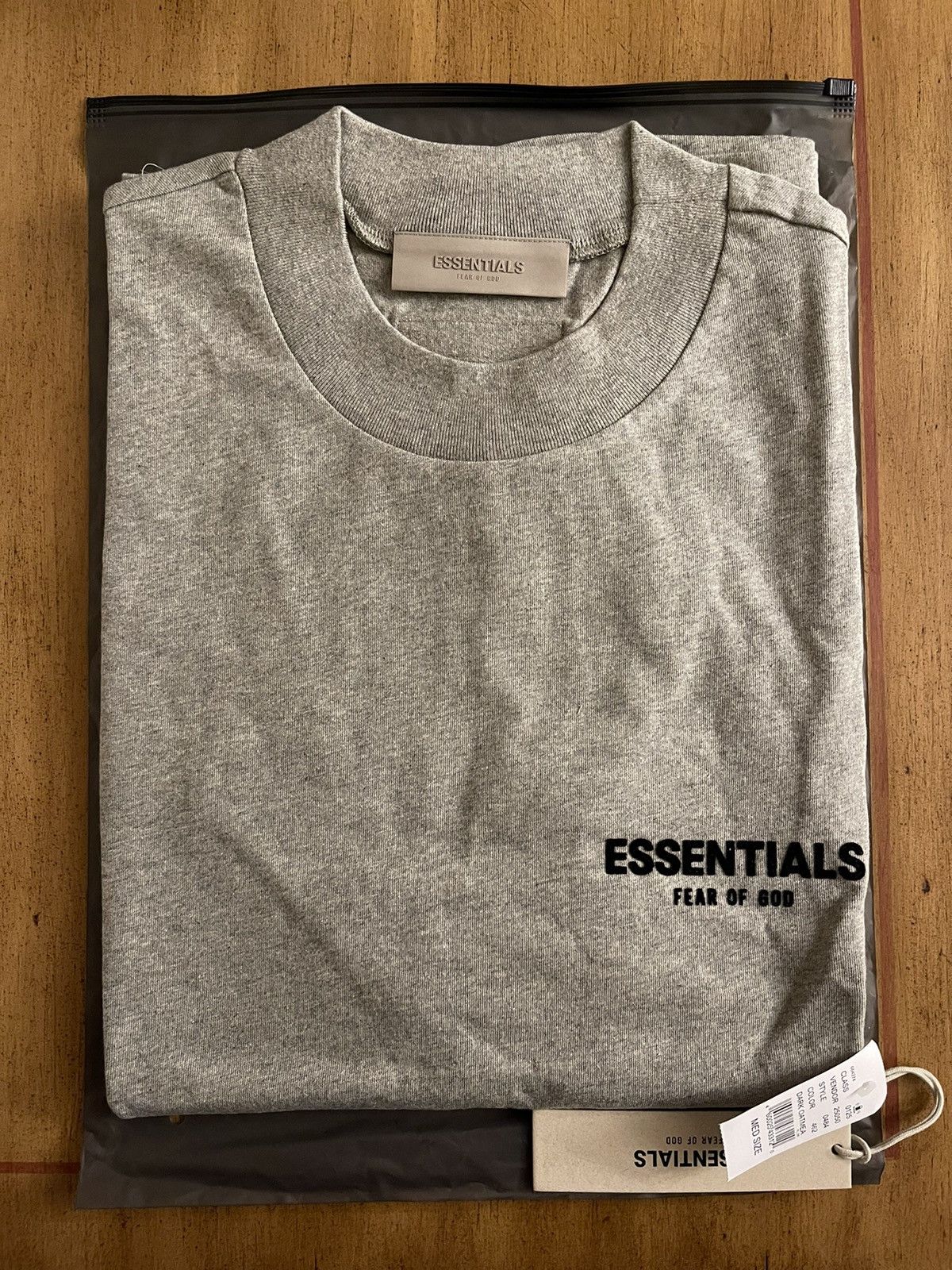 FOG - Essentials Fear Of God Dark Oatmeal T-Shirt Sz (M)