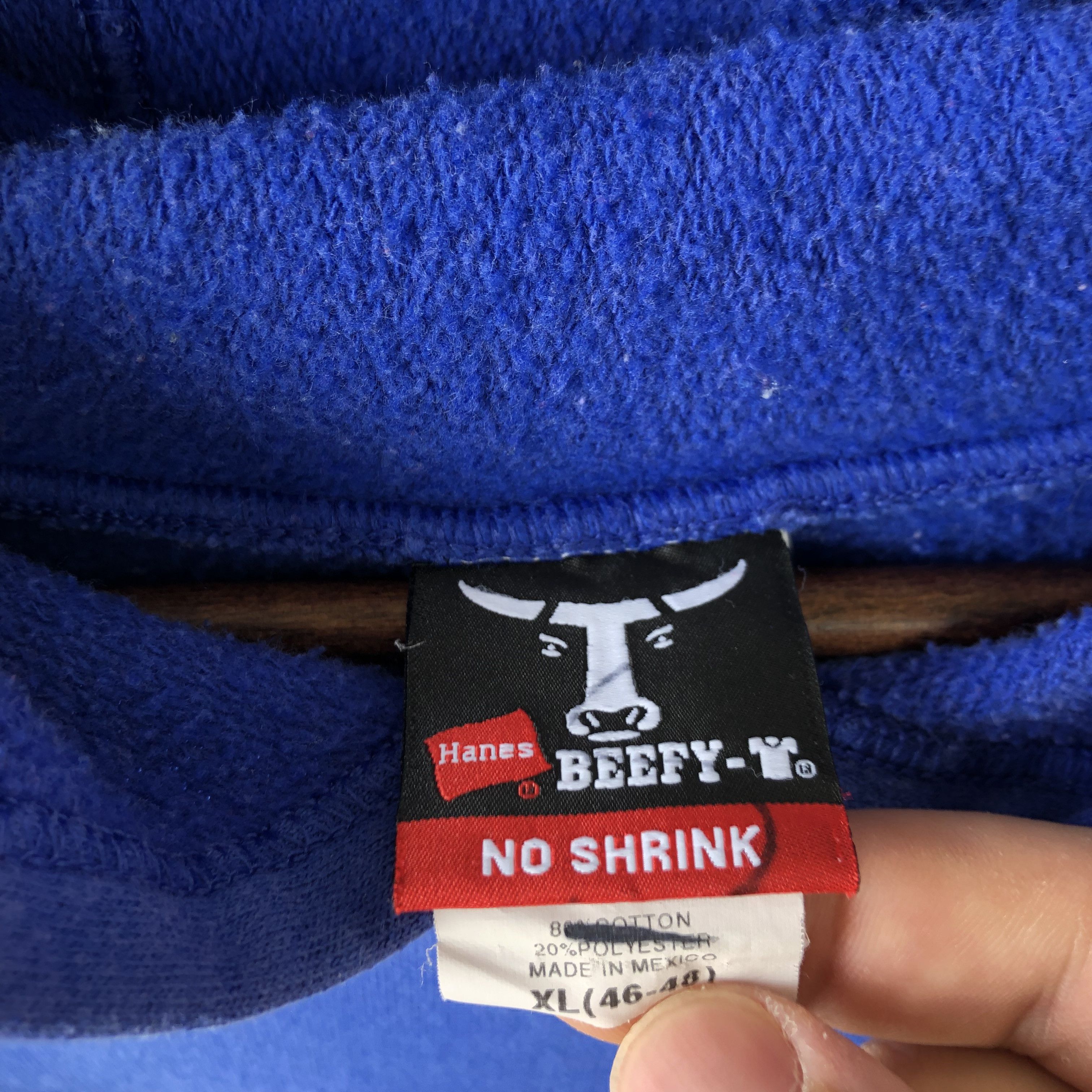 Hanes Vintage Hanes Blank Blue Hoodie Size US XL / EU 56 / 4 - 5 Thumbnail