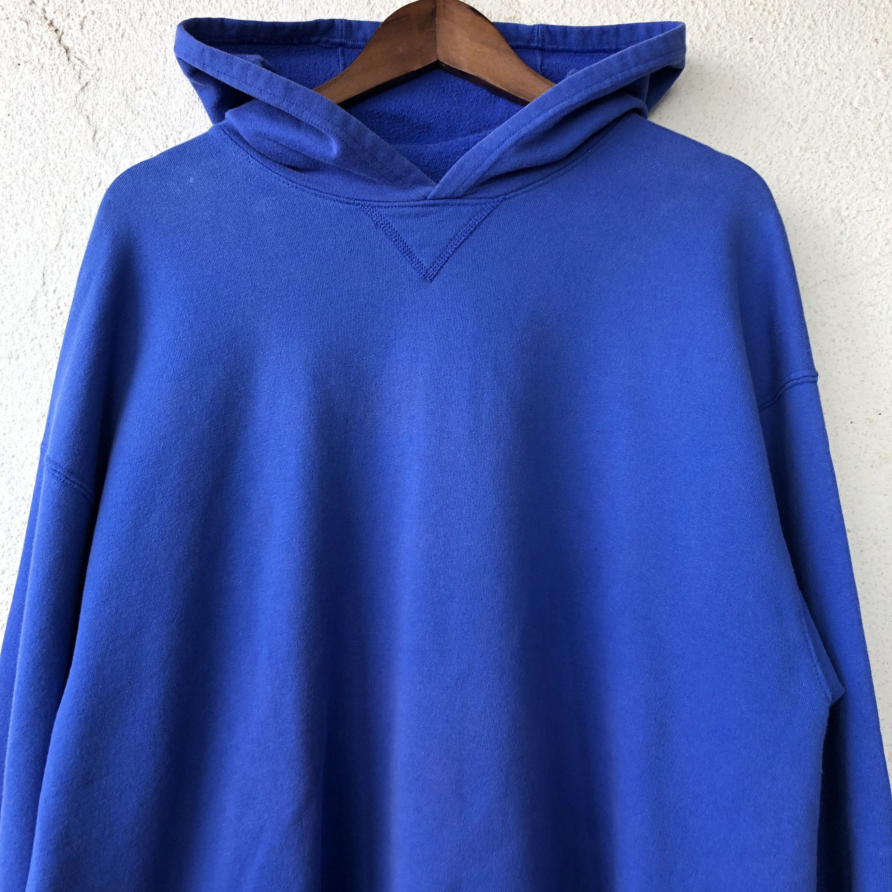 Hanes Vintage Hanes Blank Blue Hoodie Size US XL / EU 56 / 4 - 3 Thumbnail