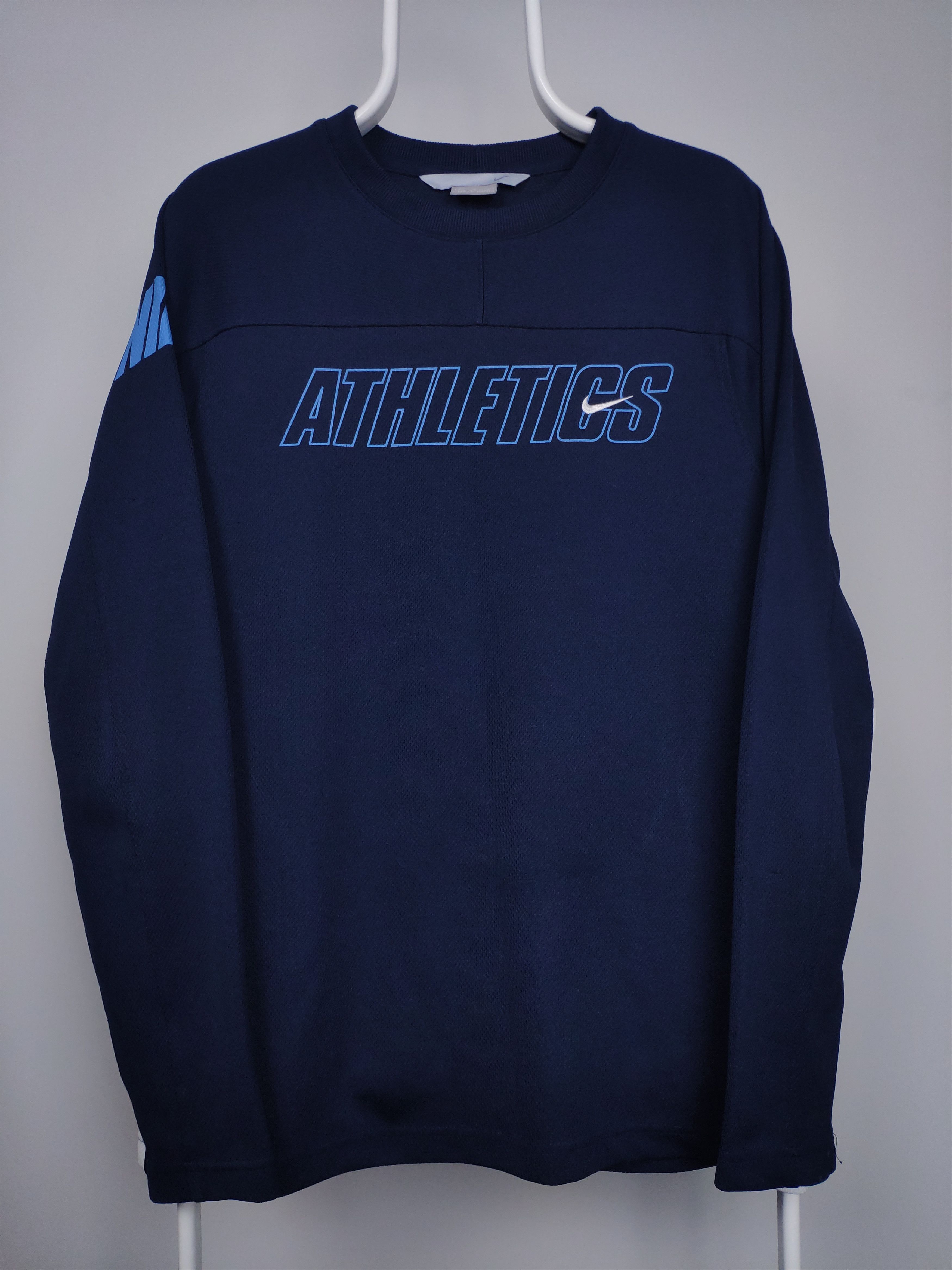 Nike × Vintage Nike athletics vintage spellout sports sweatshirt Size US M / EU 48-50 / 2 - 1 Thumbnail