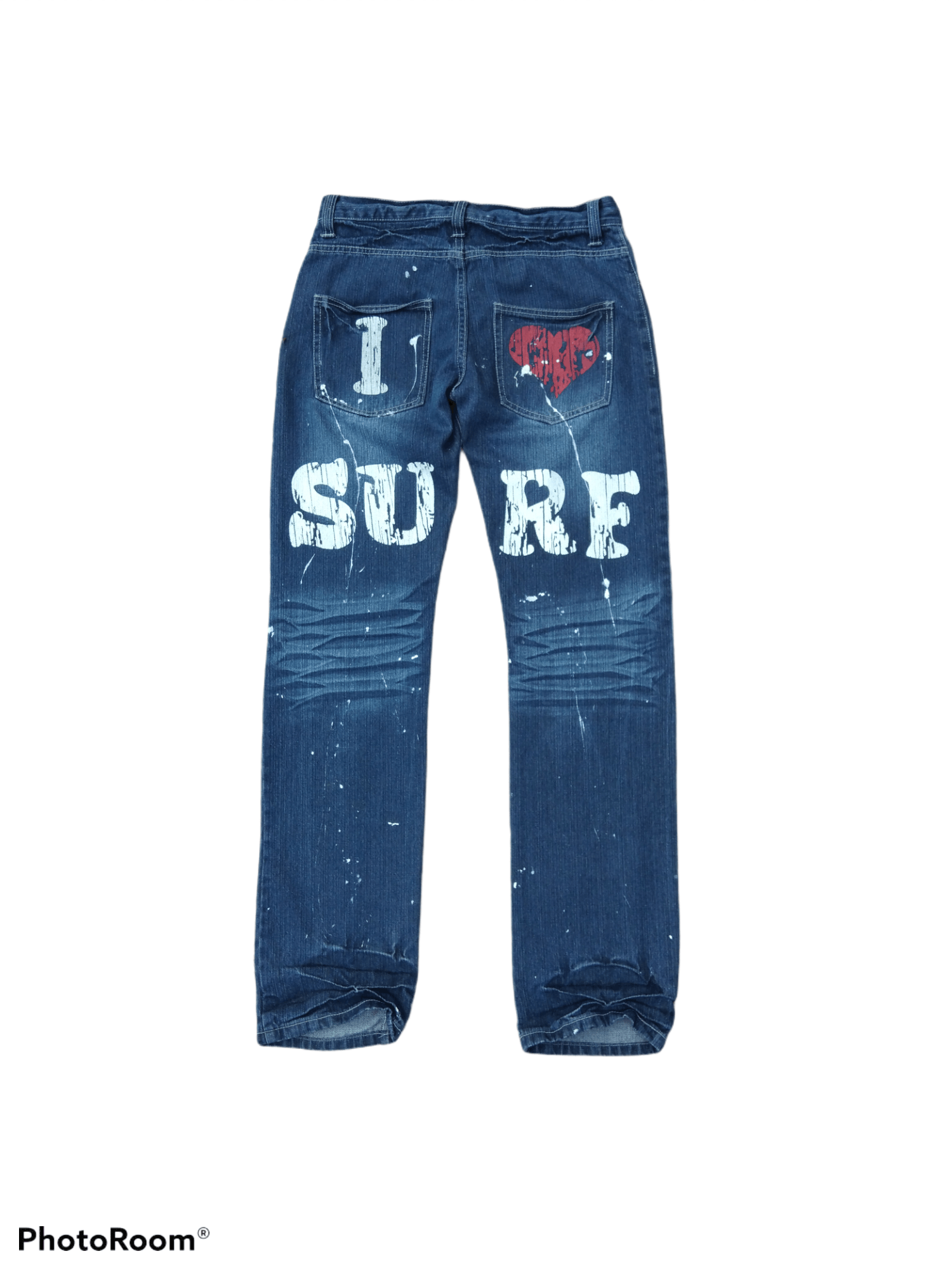 Japanese Brand JAPANESE SPLATTER JUNGLE STORM PACTH PAINTING DENIM DENIM Size US 31 - 3 Thumbnail