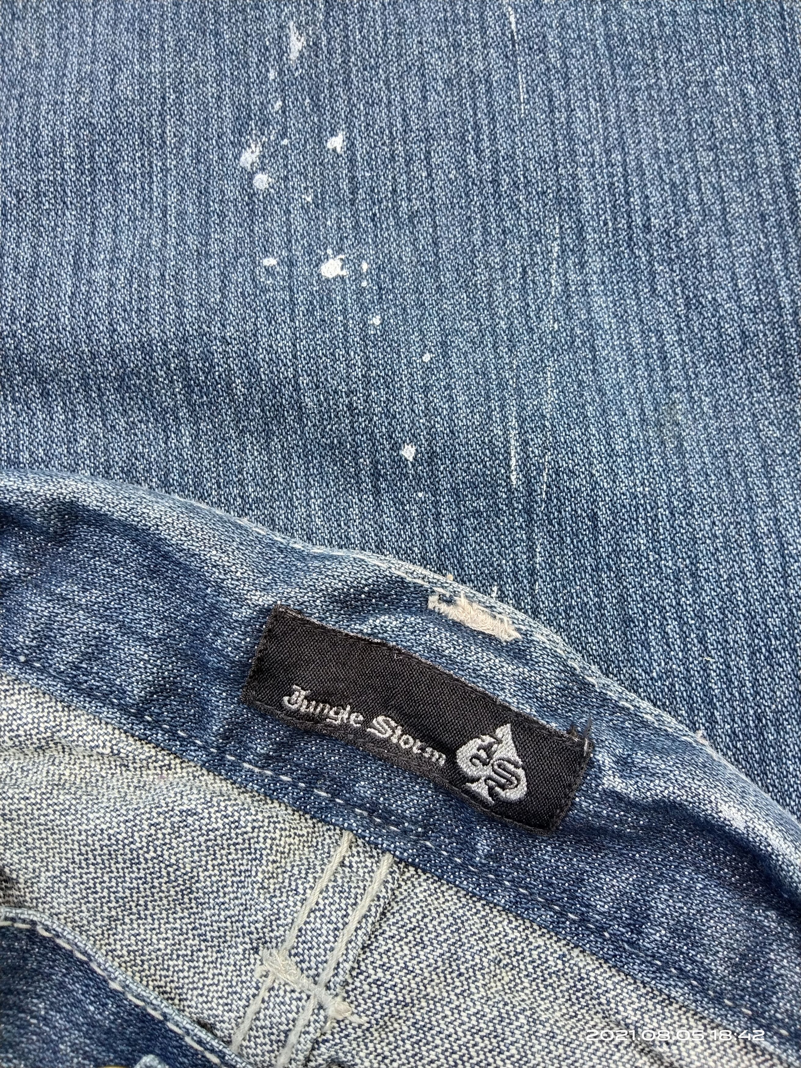 Japanese Brand JAPANESE SPLATTER JUNGLE STORM PACTH PAINTING DENIM DENIM Size US 31 - 9 Thumbnail