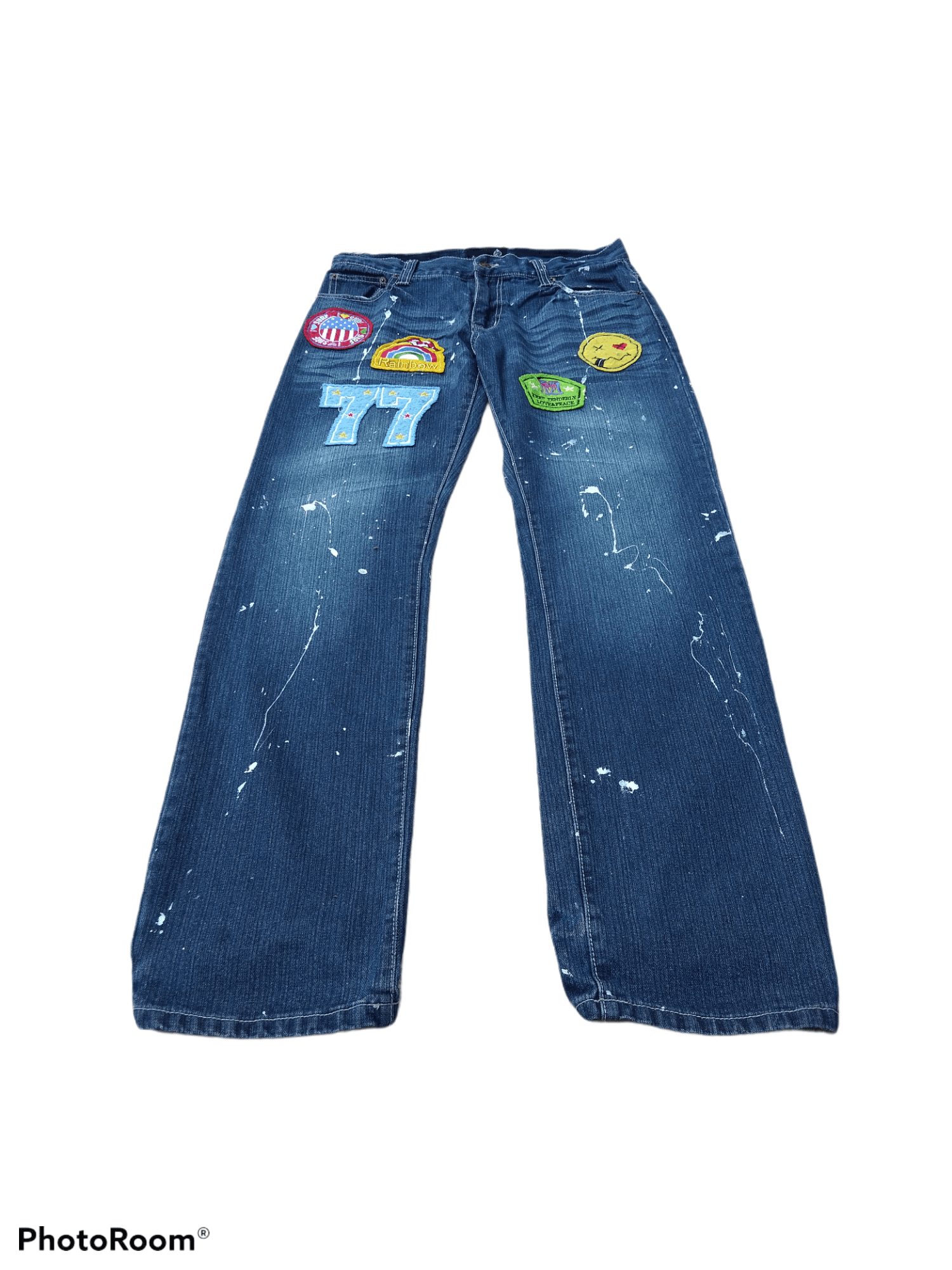 Japanese Brand JAPANESE SPLATTER JUNGLE STORM PACTH PAINTING DENIM DENIM Size US 31 - 4 Thumbnail