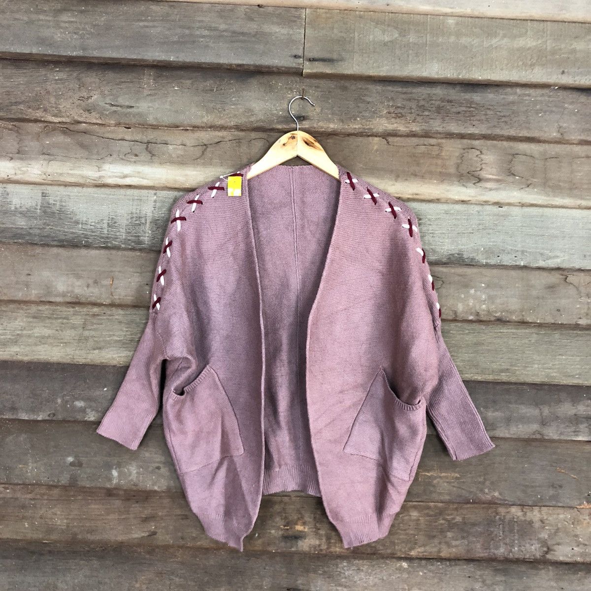 Homespun Knitwear × Japanese Brand Japan knitwear Pink Cardigan #3958 Size M / US 6-8 / IT 42-44 - 3 Thumbnail