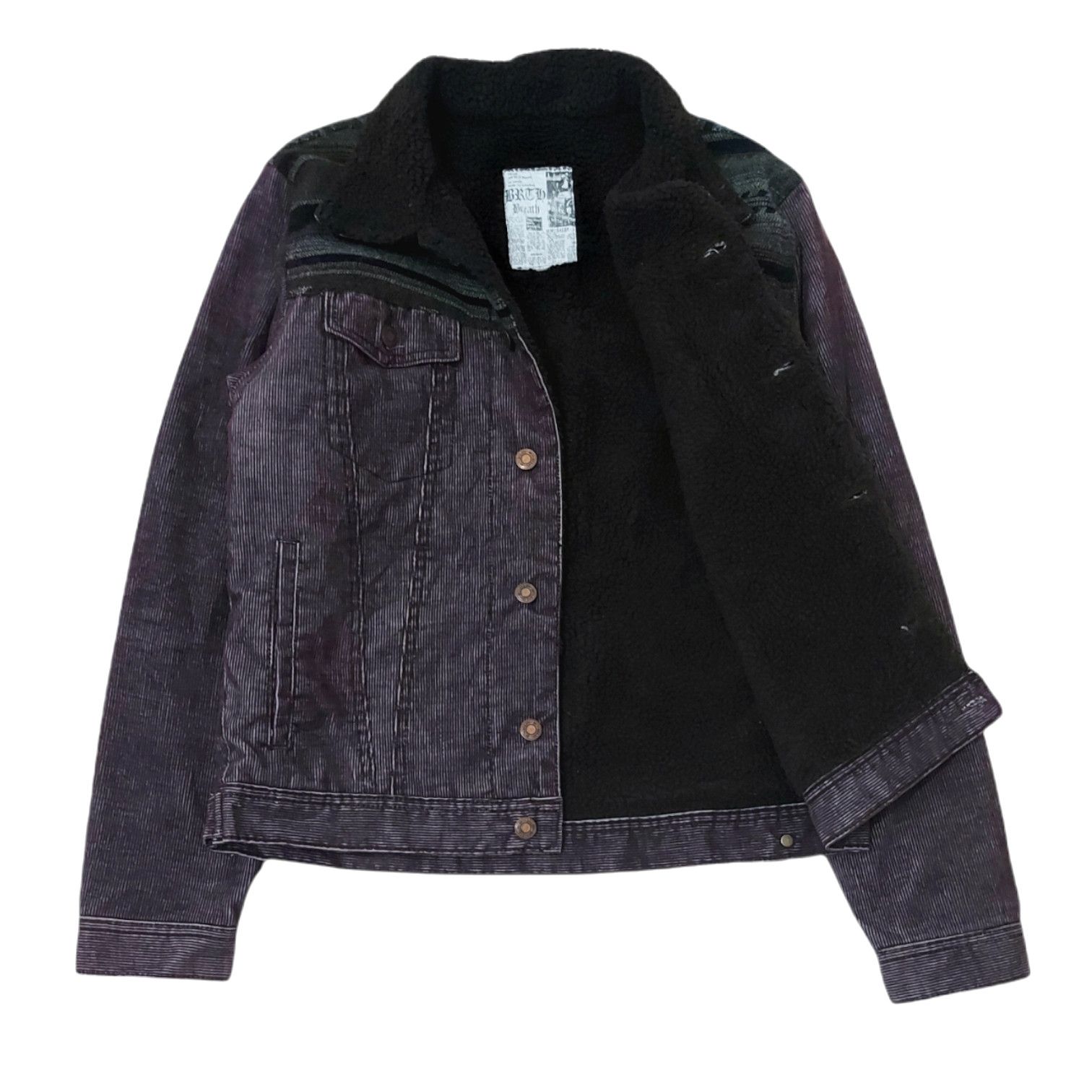 Designer × Japanese Brand RARE! BRTH BREATH JAPAN CORDUROY DENIM SHEARLING JACKET Size US M / EU 48-50 / 2 - 3 Thumbnail