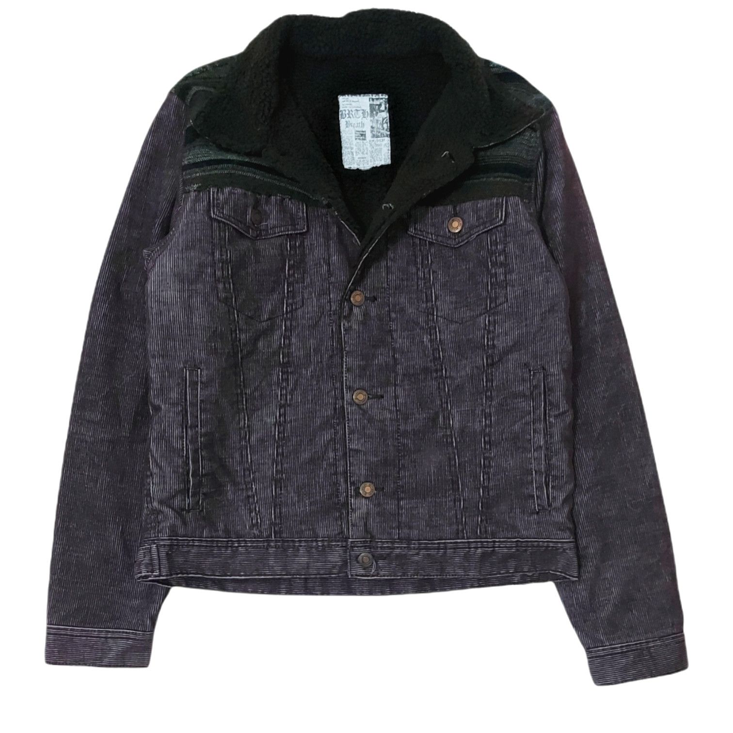 Designer × Japanese Brand RARE! BRTH BREATH JAPAN CORDUROY DENIM SHEARLING JACKET Size US M / EU 48-50 / 2 - 2 Thumbnail