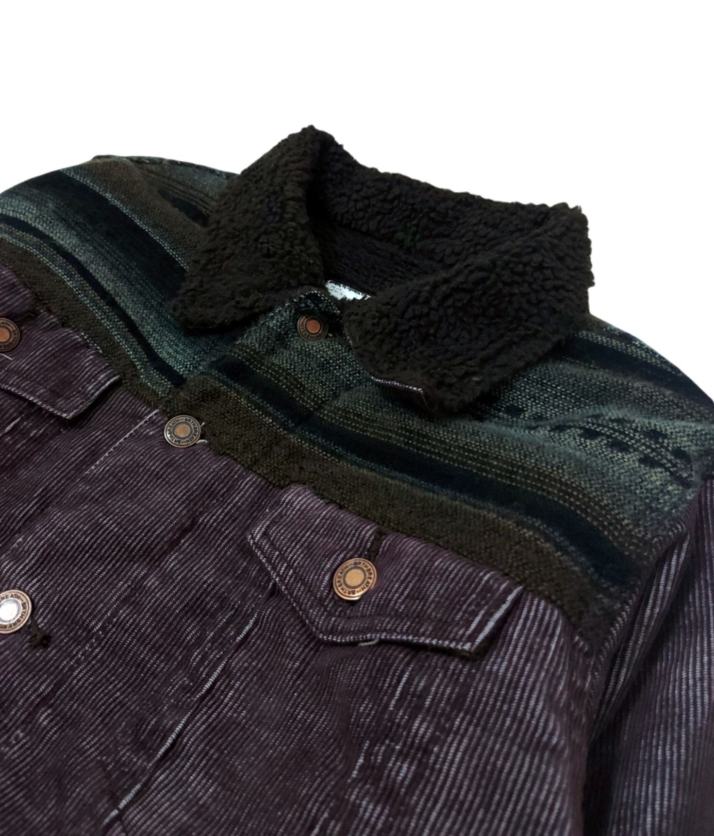 Designer × Japanese Brand RARE! BRTH BREATH JAPAN CORDUROY DENIM SHEARLING JACKET Size US M / EU 48-50 / 2 - 10 Thumbnail