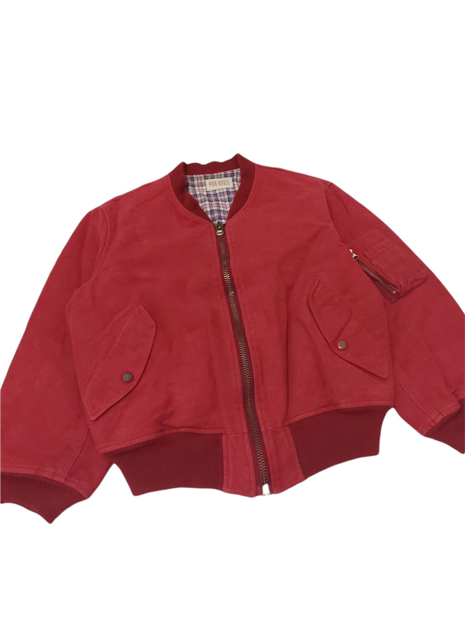 Japanese Brand × Karl Helmut × Pink House RARE! VTG 80s PINK HOUSE KARL HELMUT BOMBER JACKET Size US M / EU 48-50 / 2 - 10 Thumbnail