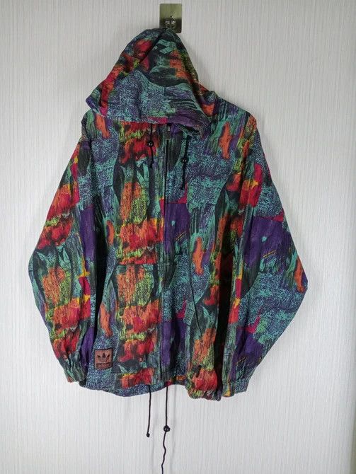 Adidas Made in Japan Vintage Adidas Art Abstract Hoodie Jacket Size US L / EU 52-54 / 3 - 1 Thumbnail