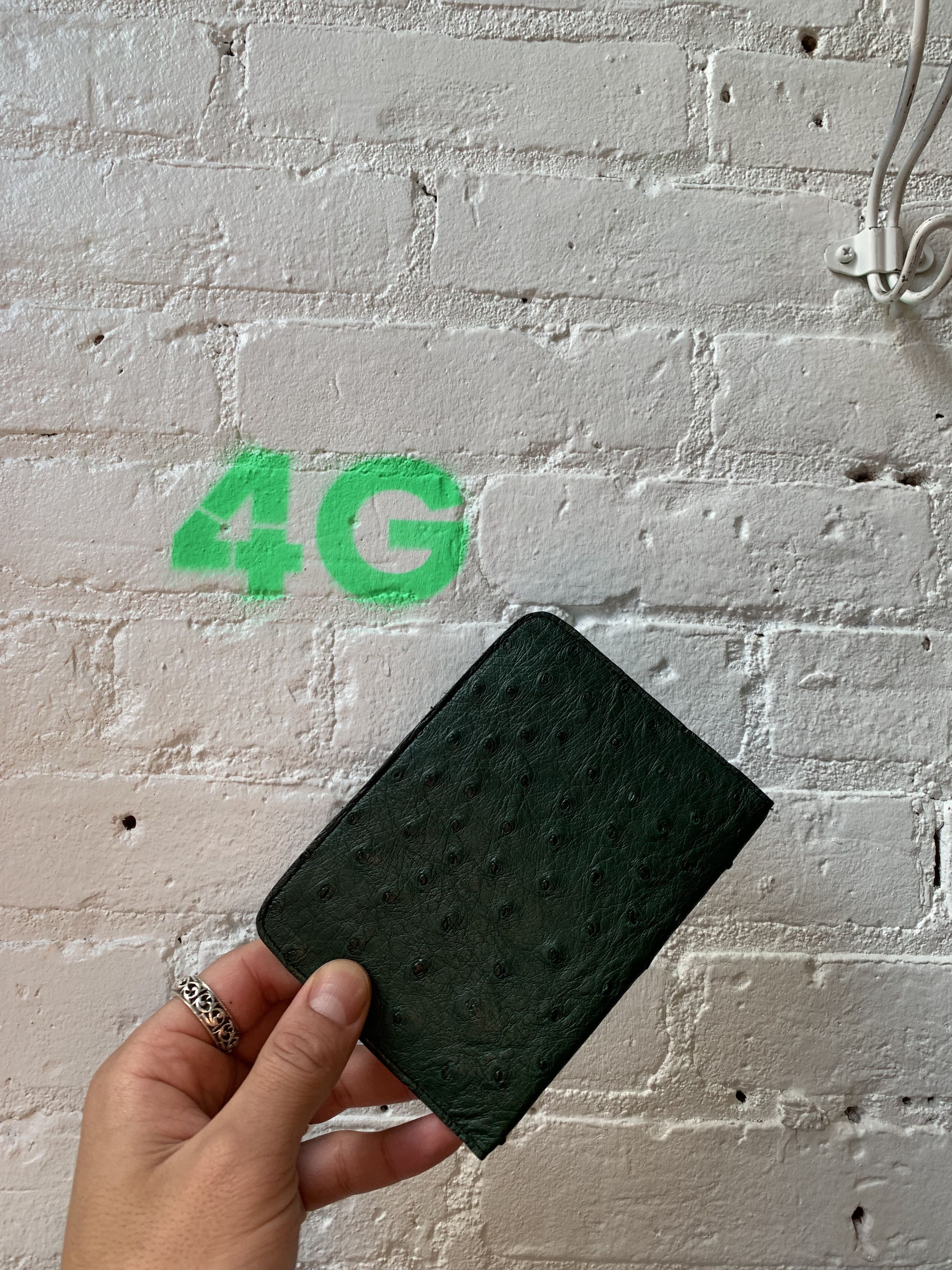 Enfants Riches Deprimes ERD 1/1 Emerald Ostrich Leather Wallet 4Gseller Size ONE SIZE - 3 Thumbnail
