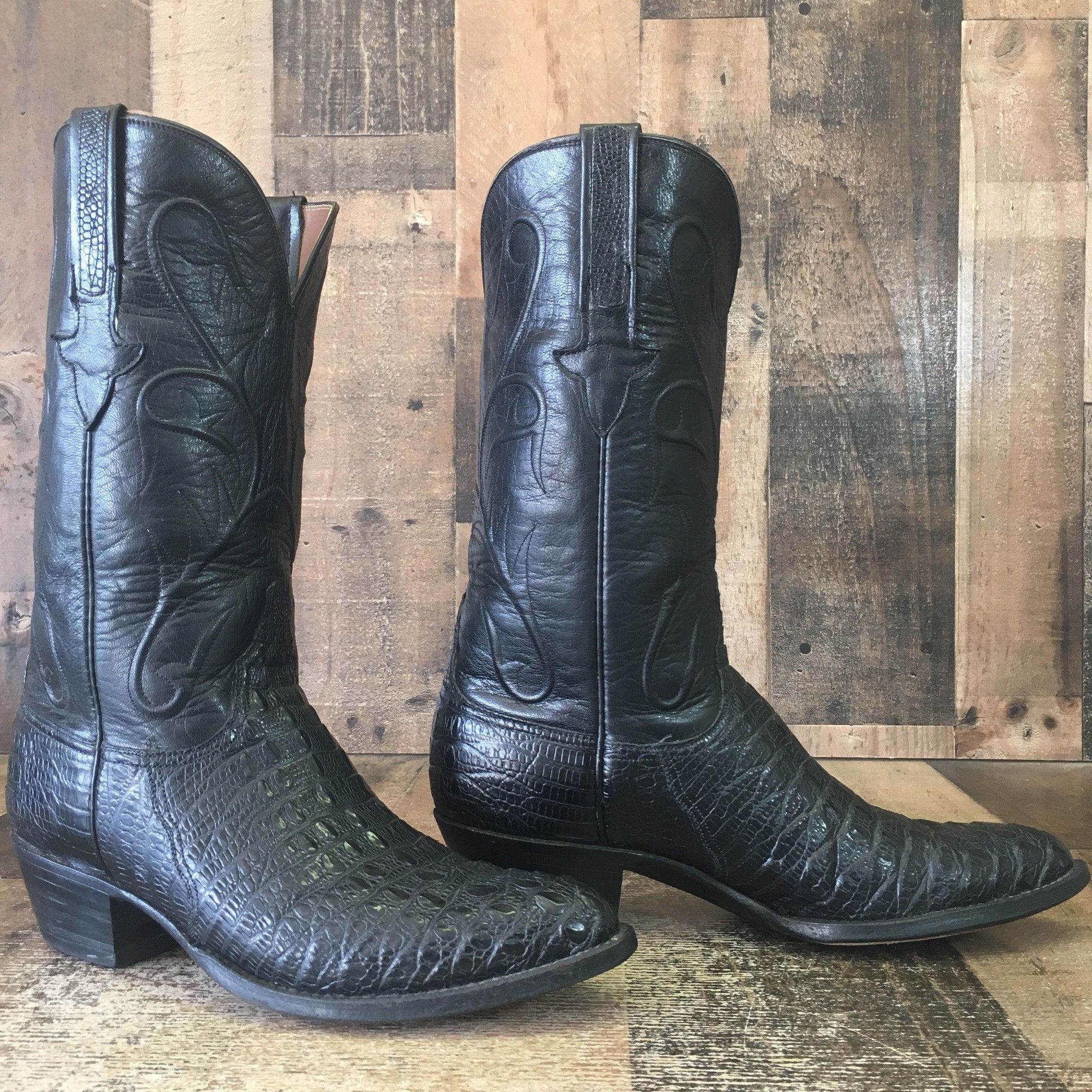 Lucchese Lucchese L655304 Vtg Lizard Cowboy Boots Mens 8 D | Grailed