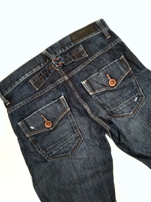 Japanese Brand vintage faded japanese denim distressed and repaired jeans Size US 30 / EU 46 - 3 Thumbnail