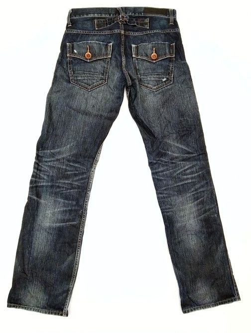 Japanese Brand vintage faded japanese denim distressed and repaired jeans Size US 30 / EU 46 - 2 Thumbnail