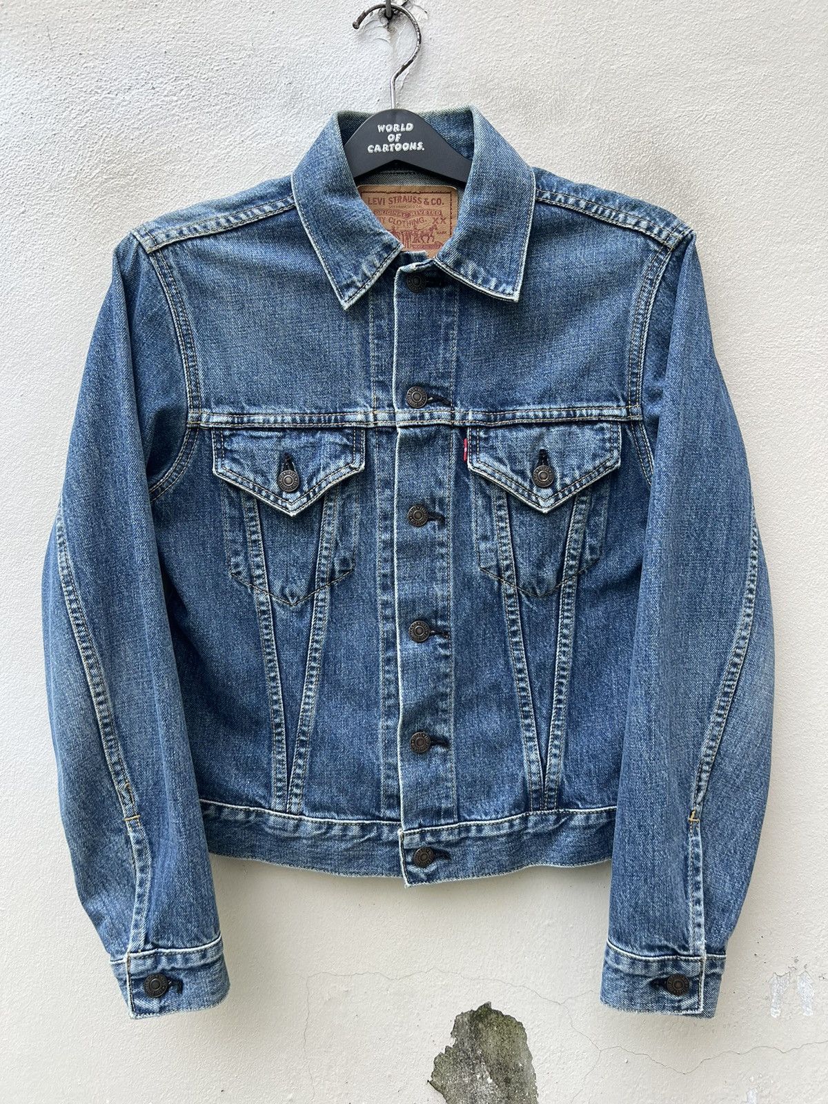 Levi's Vintage Clothing VTG 1996 LVC Levi’s 557 Big E Fade Denim Trucker Jacket Size US S / EU 44-46 / 1 - 6 Thumbnail