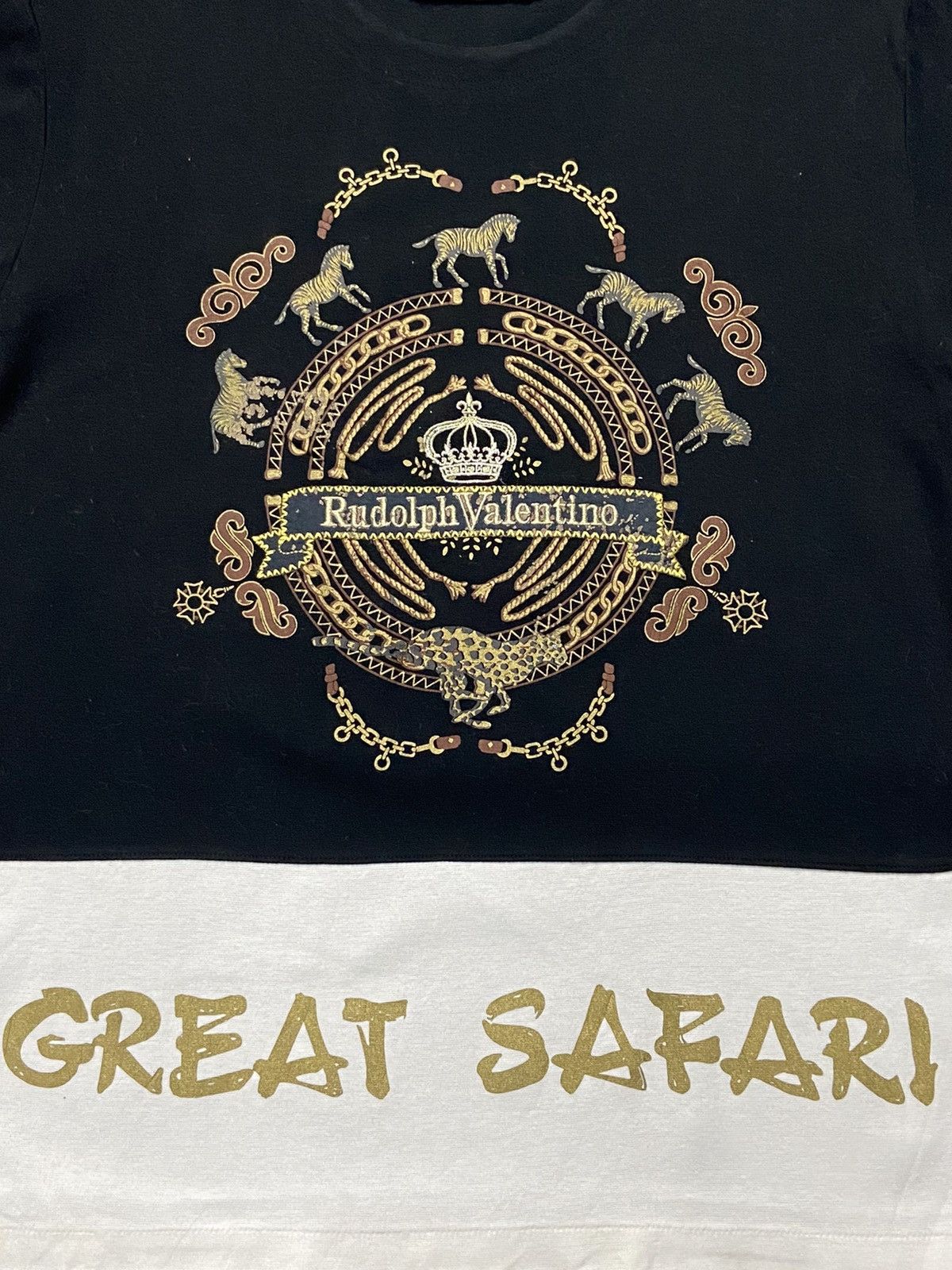 Vintage Rudolph Valentino Great Safari Embroidery Tshirt