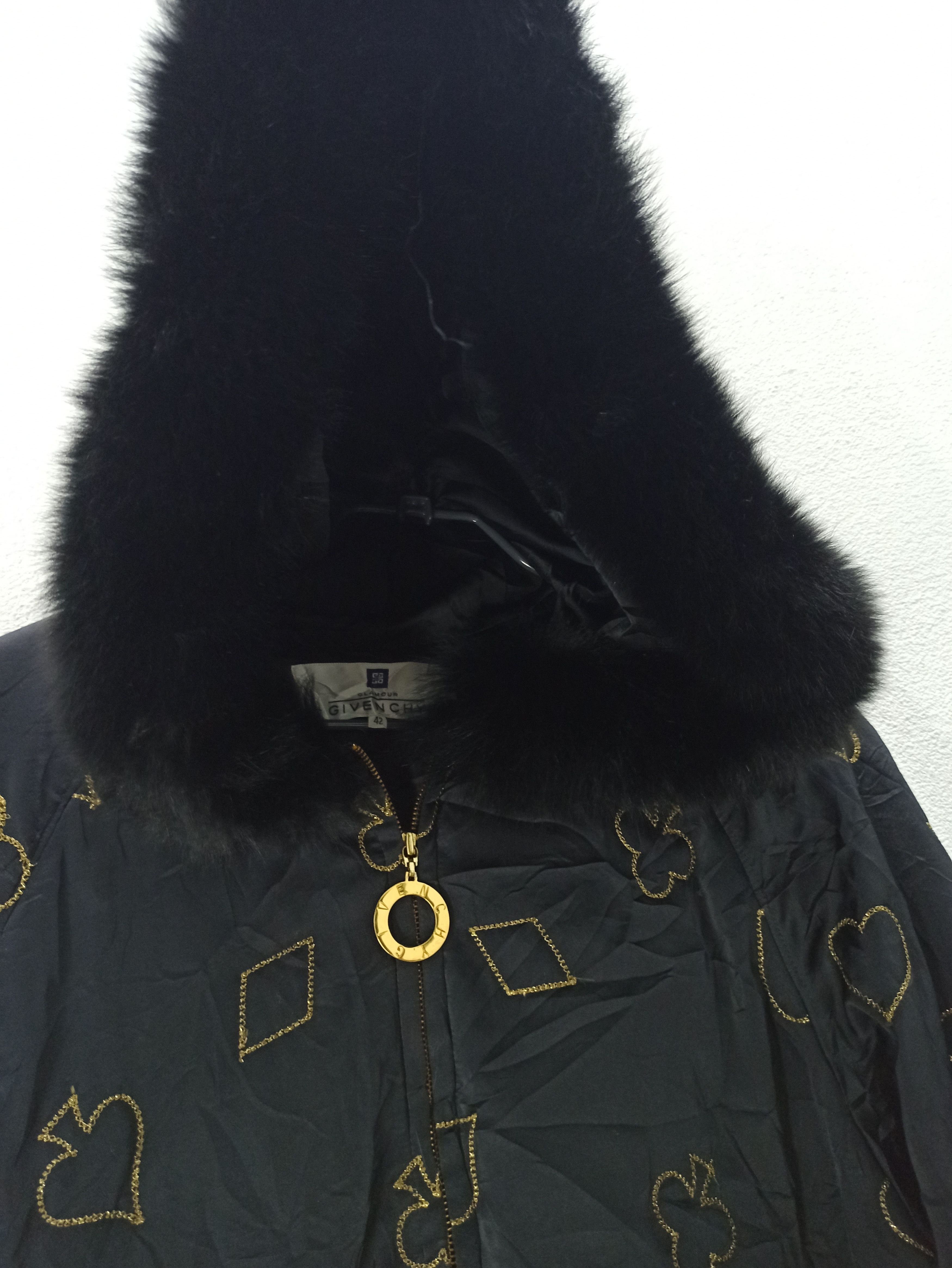 Givenchy Givenchy Glamour Fur Hood Jacket Embroided Card Symbol Size US L / EU 52-54 / 3 - 6 Thumbnail