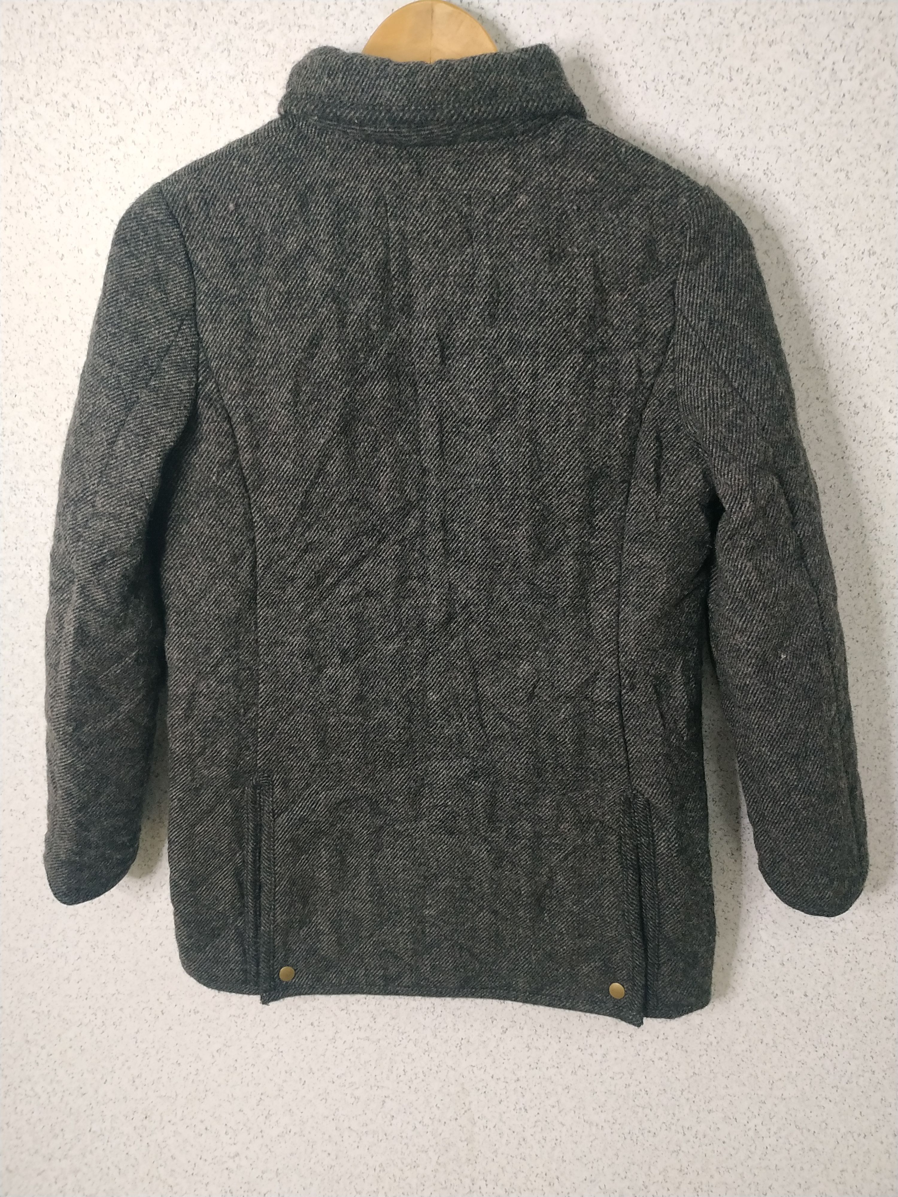 Japanese Brand Shetland Wool Quilted Shawl Collar Jacket Size US S / EU 44-46 / 1 - 2 Thumbnail