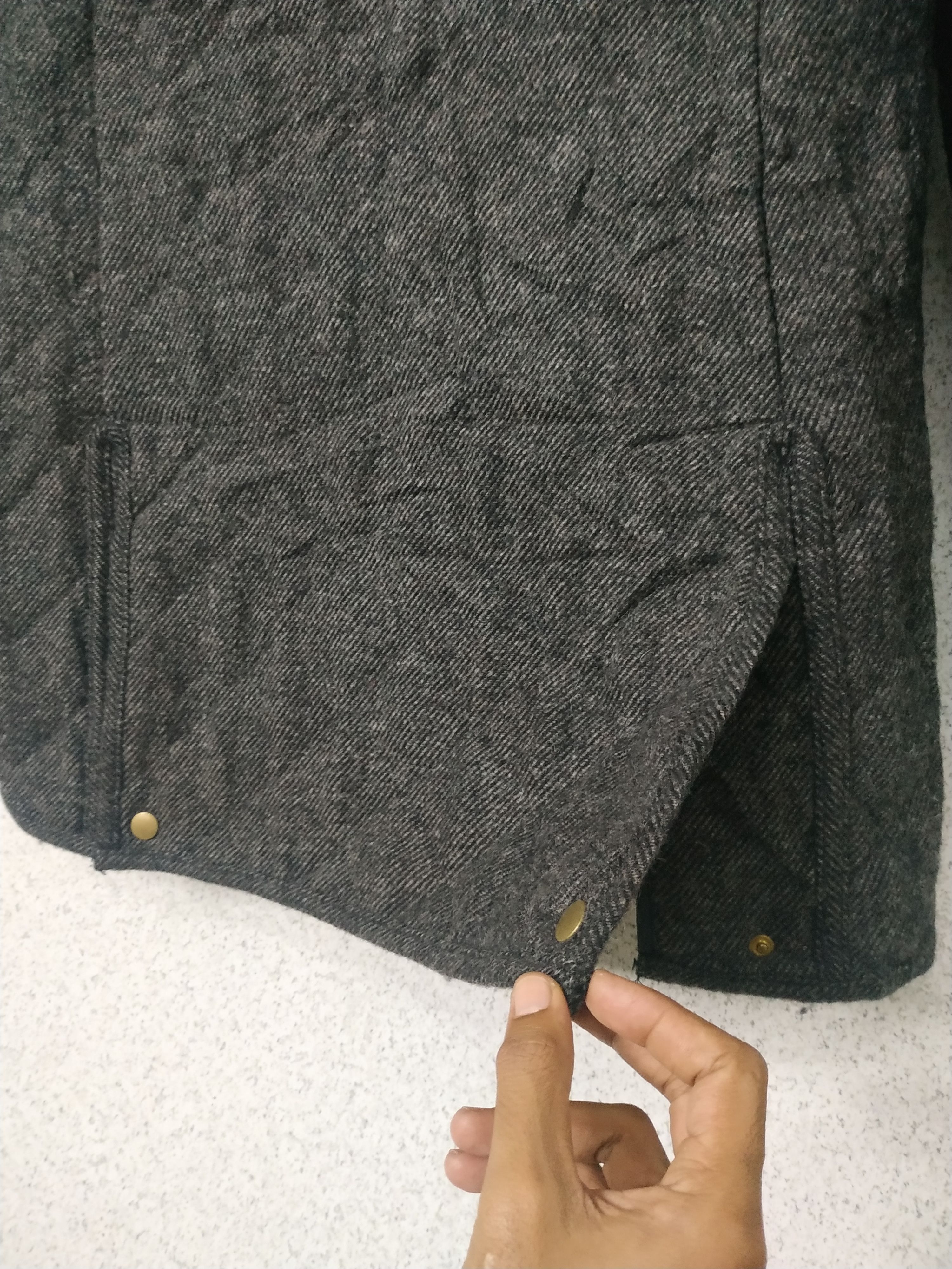 Japanese Brand Shetland Wool Quilted Shawl Collar Jacket Size US S / EU 44-46 / 1 - 5 Thumbnail