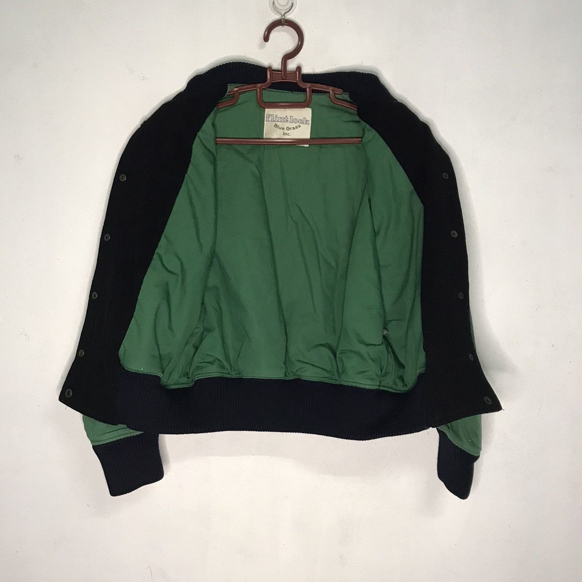 Japanese Brand Flint lock blue grass F logo varsity jacket Size US S / EU 44-46 / 1 - 8 Thumbnail