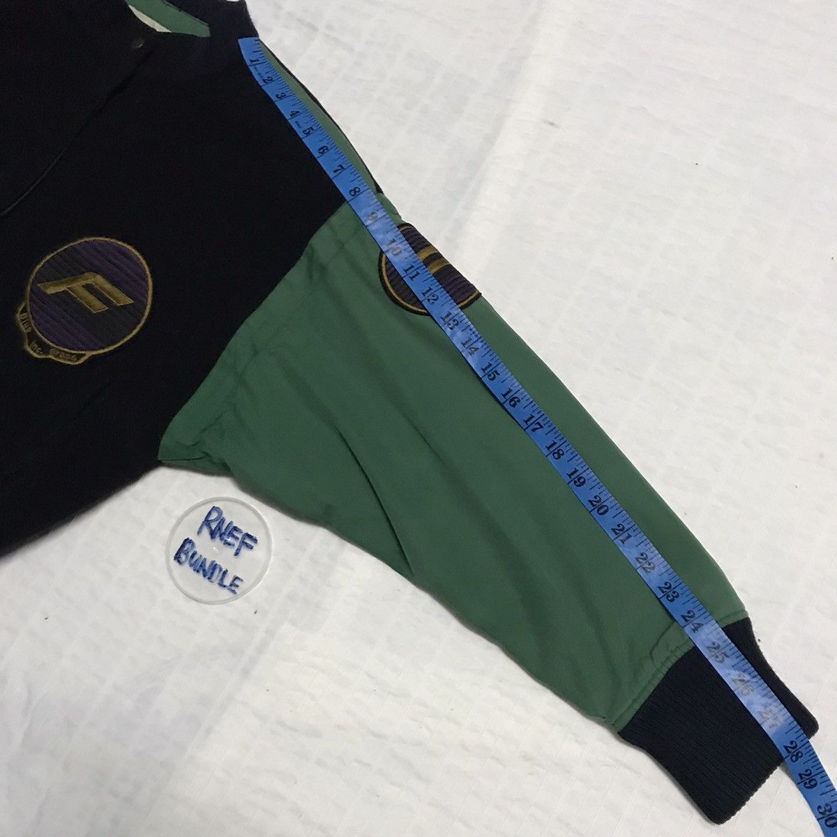 Japanese Brand Flint lock blue grass F logo varsity jacket Size US S / EU 44-46 / 1 - 18 Thumbnail