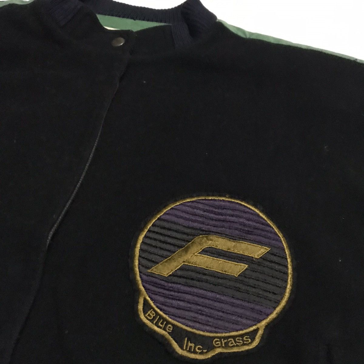 Japanese Brand Flint lock blue grass F logo varsity jacket Size US S / EU 44-46 / 1 - 20 Thumbnail