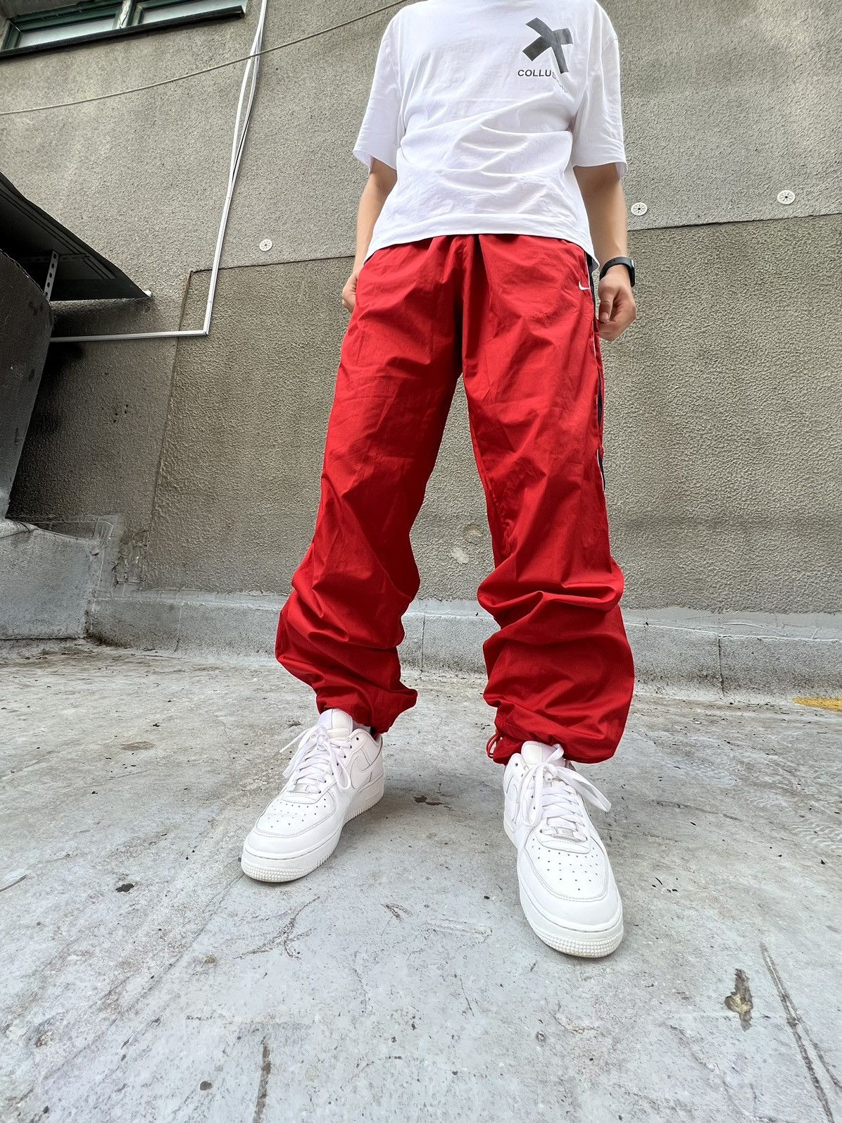 Nike Vintage Nike Red Track Pants Size US 34 / EU 50 - 4 Thumbnail