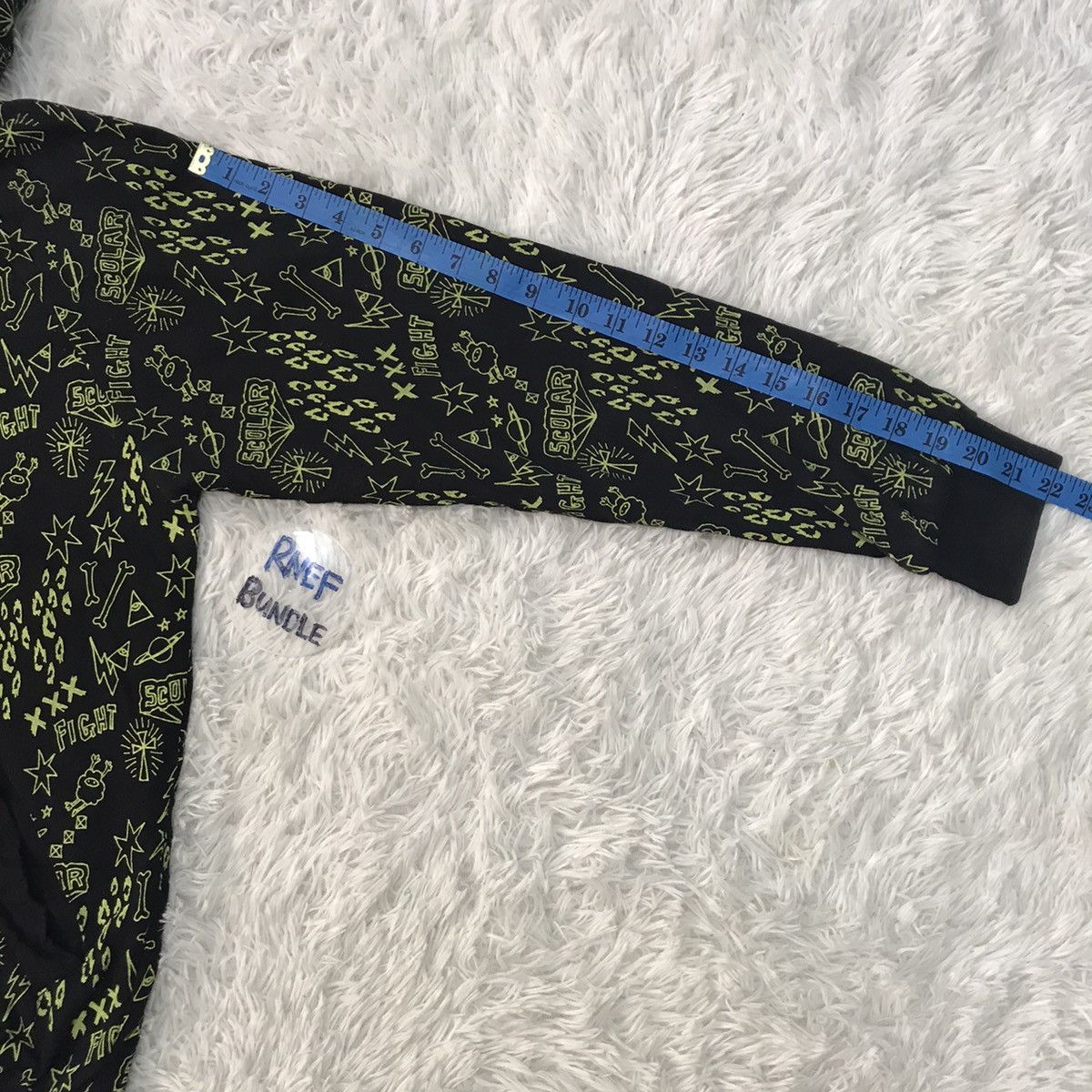 Japanese Brand SCOLAR OVERPRINT SWEATSHIRT REVERSIBLE ZIPPER HOODIE Size US S / EU 44-46 / 1 - 10 Thumbnail