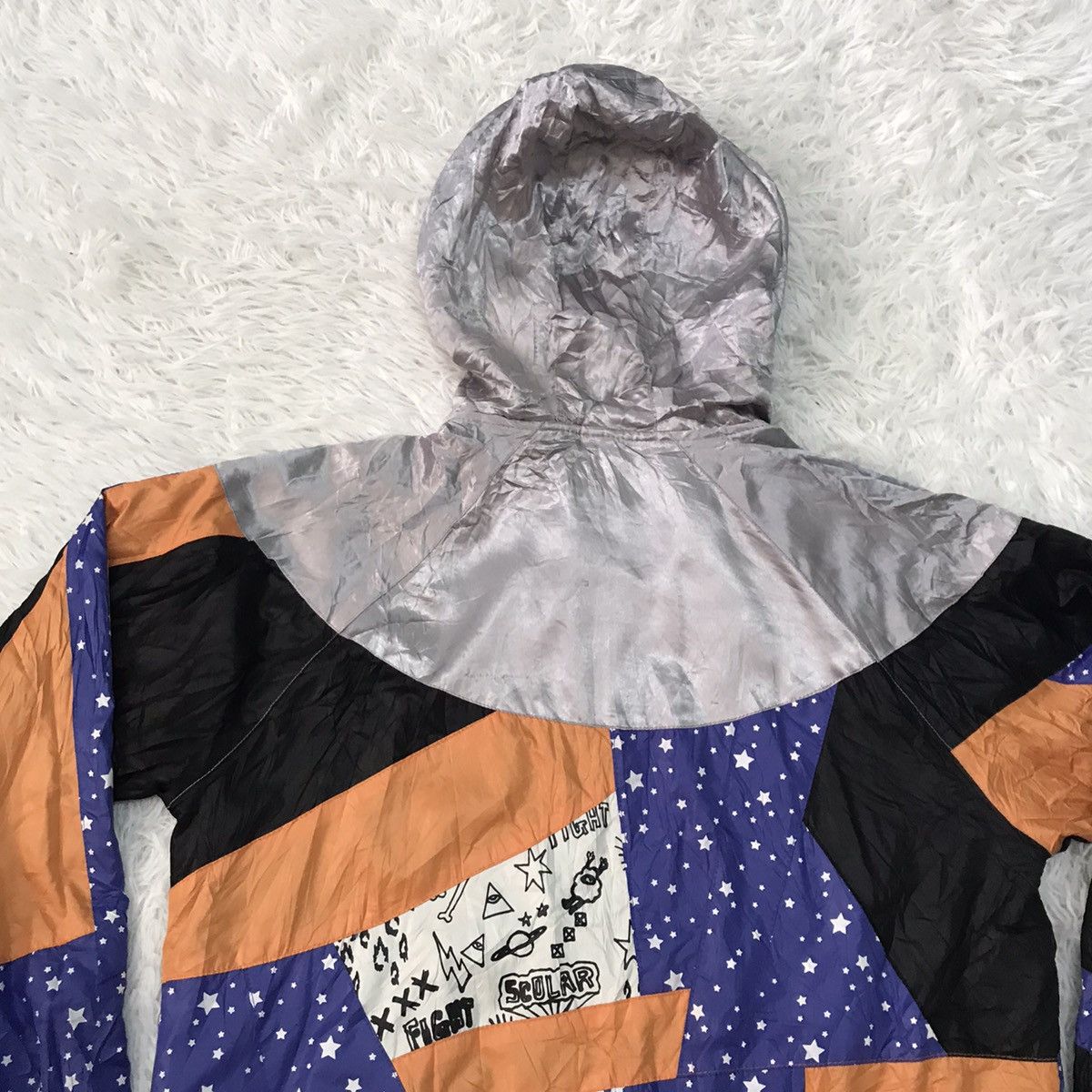 Japanese Brand SCOLAR OVERPRINT SWEATSHIRT REVERSIBLE ZIPPER HOODIE Size US S / EU 44-46 / 1 - 20 Thumbnail