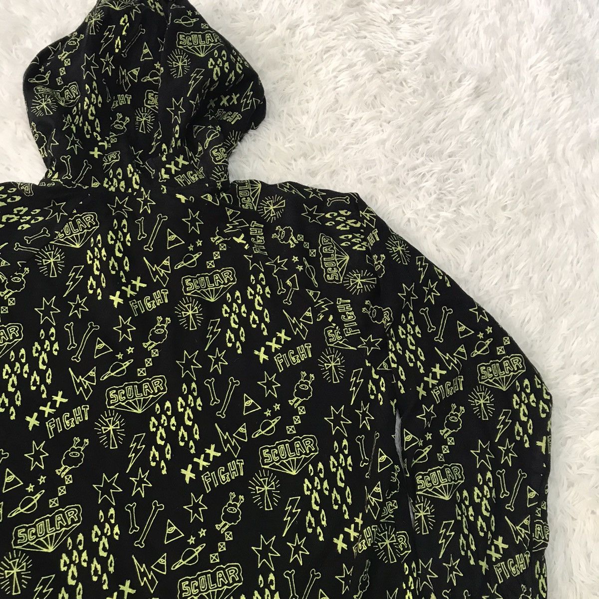 Japanese Brand SCOLAR OVERPRINT SWEATSHIRT REVERSIBLE ZIPPER HOODIE Size US S / EU 44-46 / 1 - 25 Thumbnail