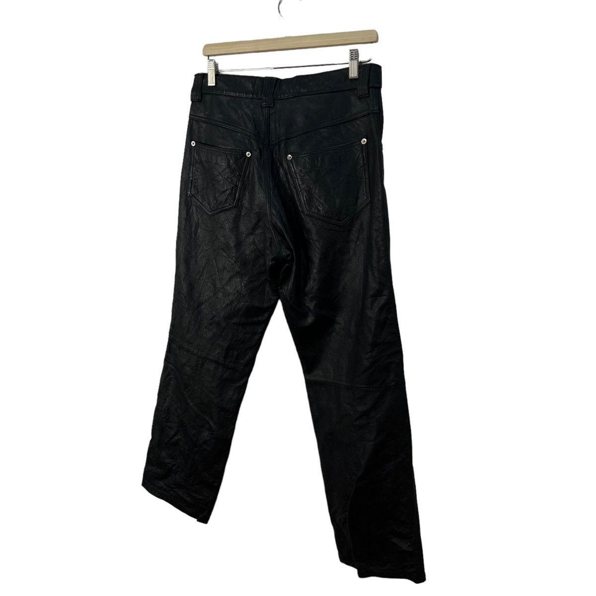 Japanese Brand VINTAGE PACHA JAPAN PARACHUTE LEATHER PANTS RACING WEAR Size US 32 / EU 48 - 9 Thumbnail
