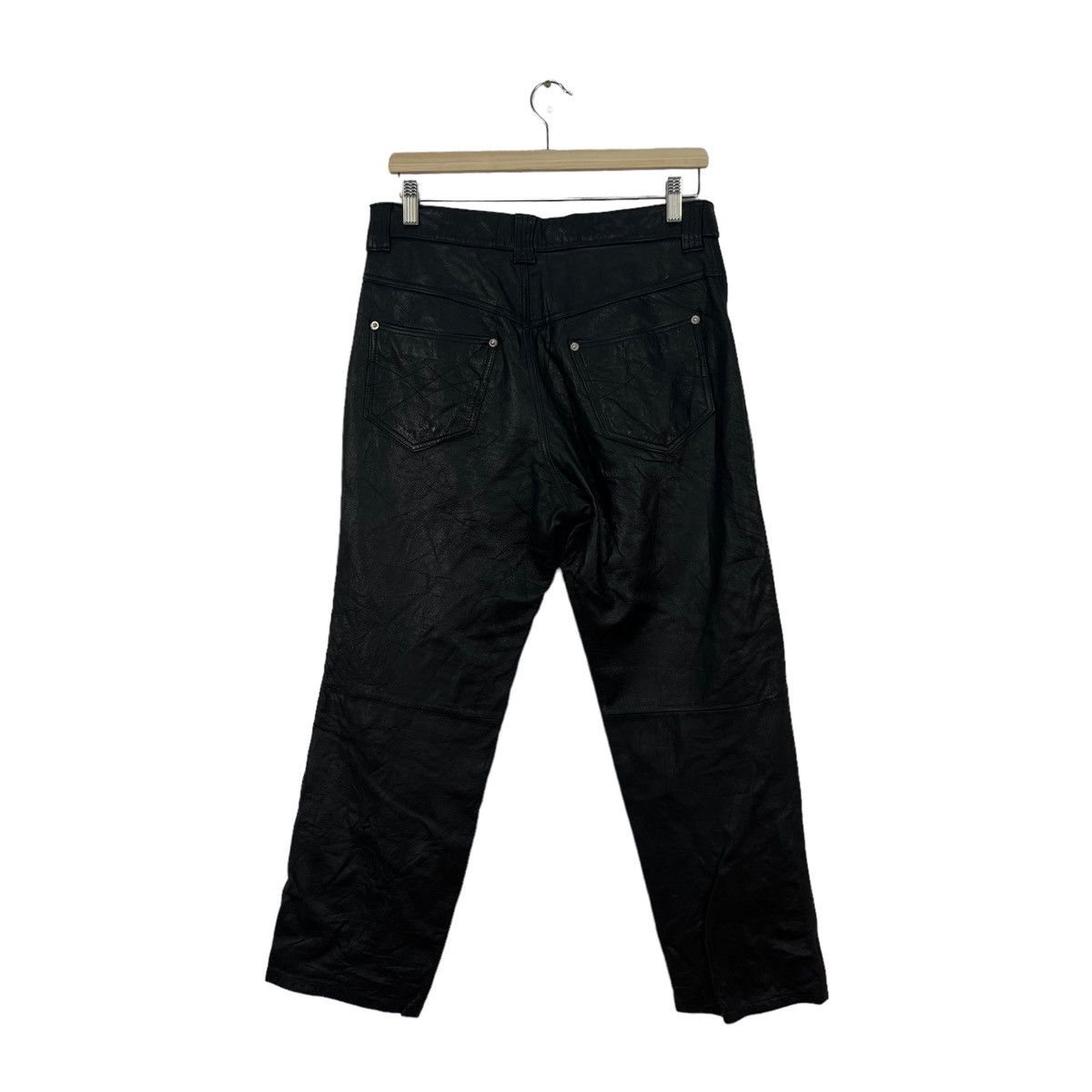 Japanese Brand VINTAGE PACHA JAPAN PARACHUTE LEATHER PANTS RACING WEAR Size US 32 / EU 48 - 5 Thumbnail